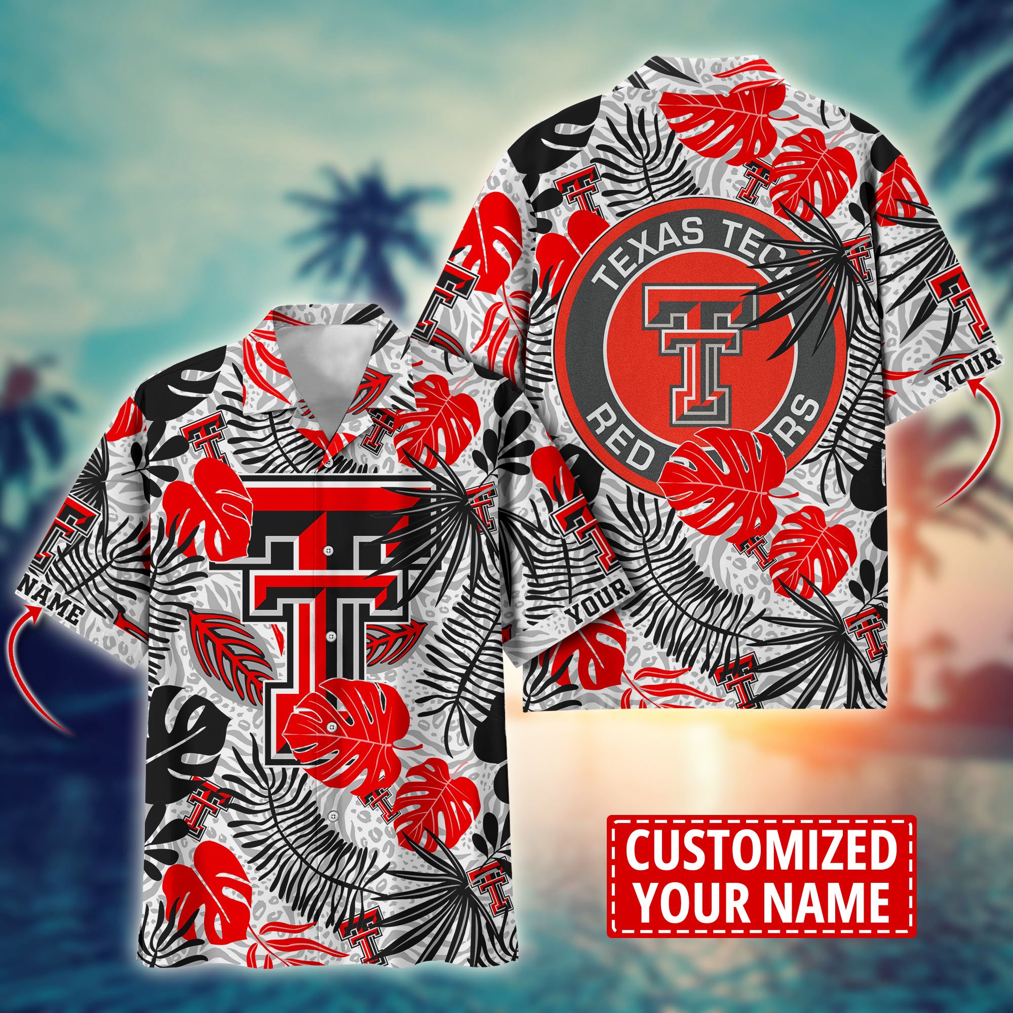 Texas Tech Red Raiders Custom Aloha Shirt Trending Summer. Gift For Fan H58296