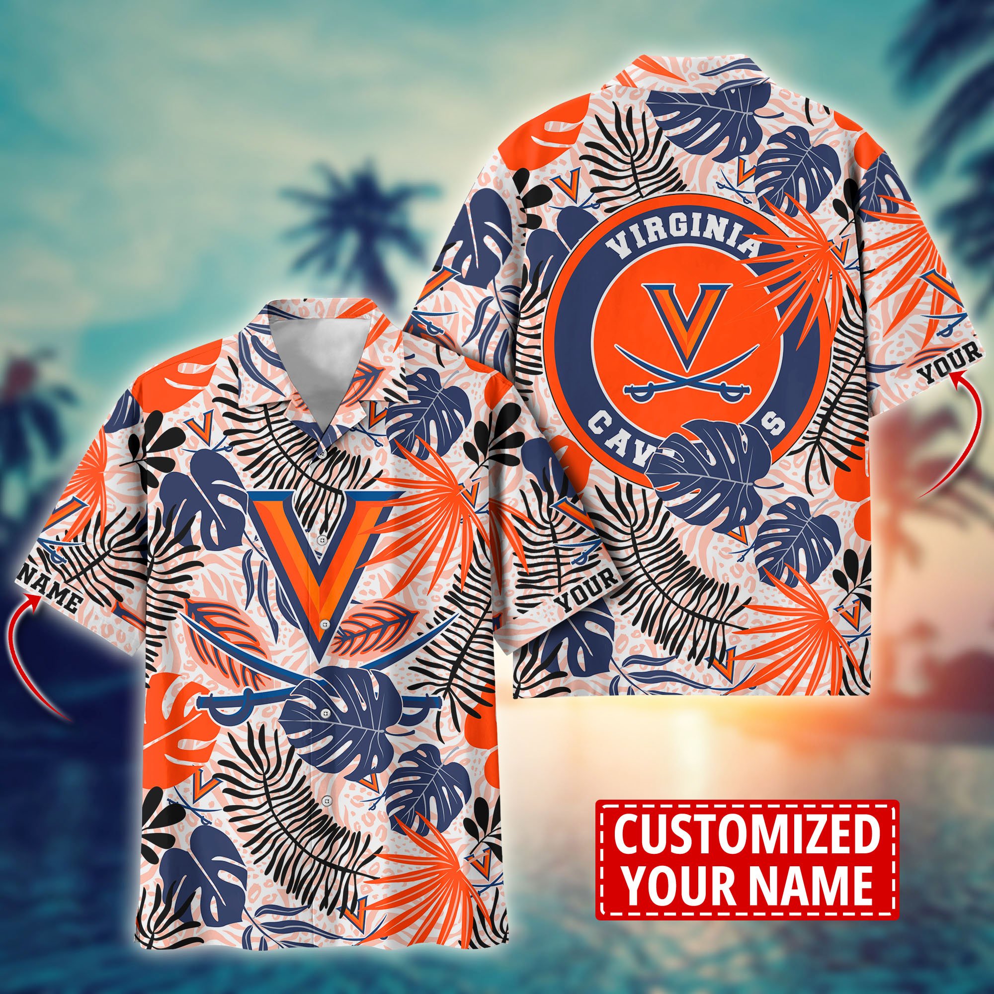 Virginia Cavaliers Custom Aloha Shirt Trending Summer. Gift For Fan H58296