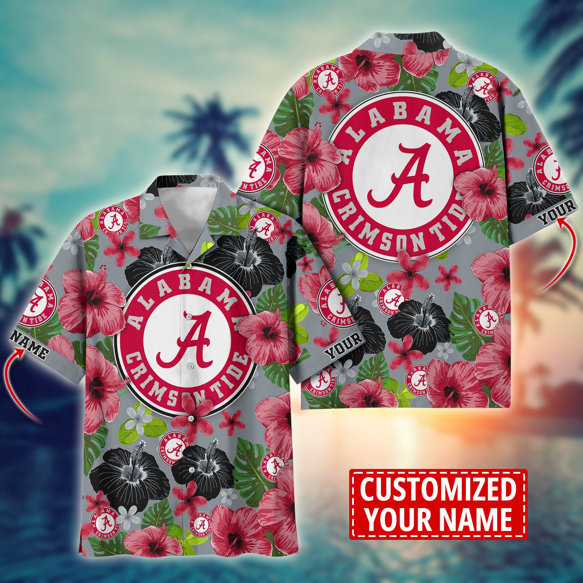 Alabama Crimson Tide Custom Aloha Shirt Trending Summer. Gift For Fan H58317