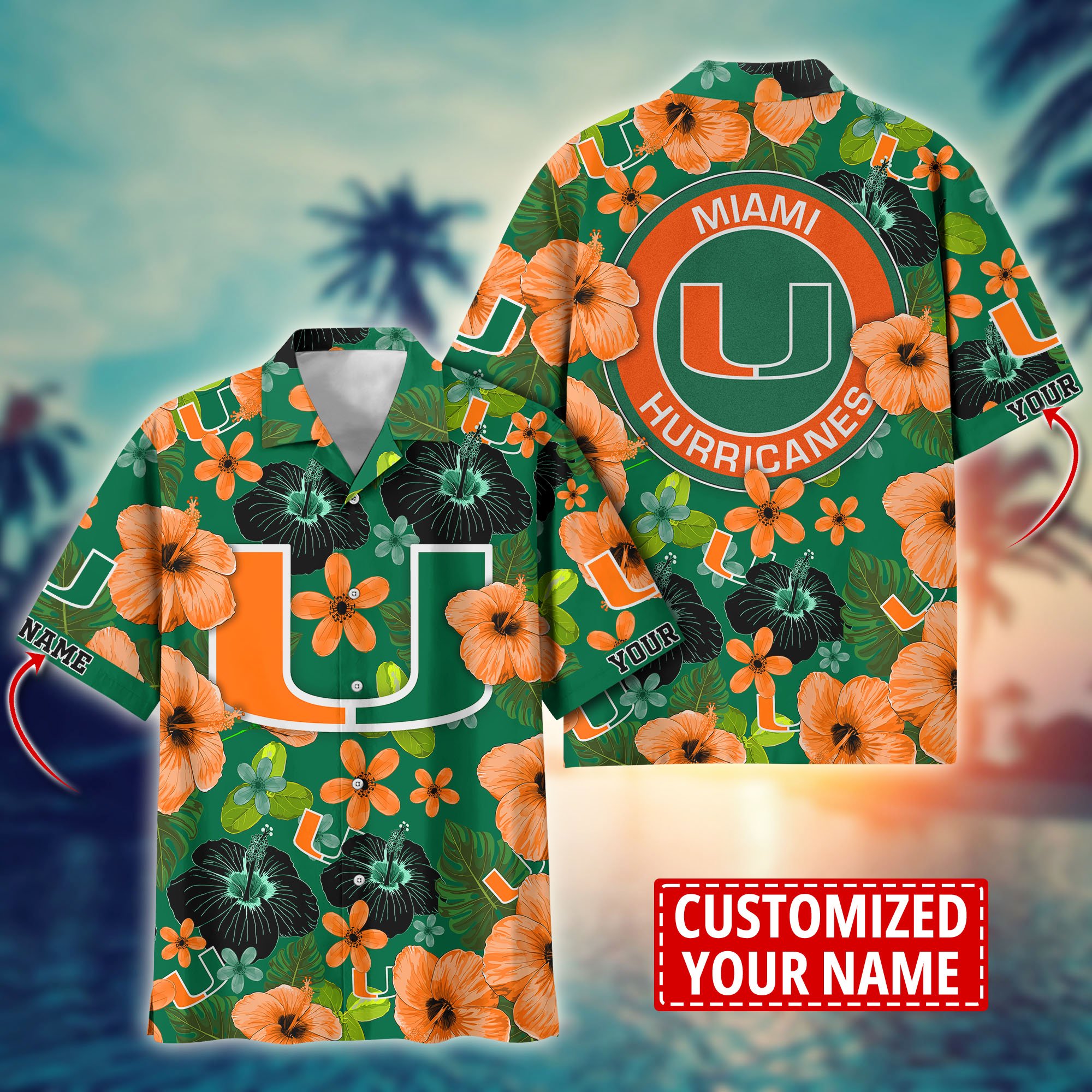 Miami Hurricanes Custom Aloha Shirt Trending Summer. Gift For Fan H58317