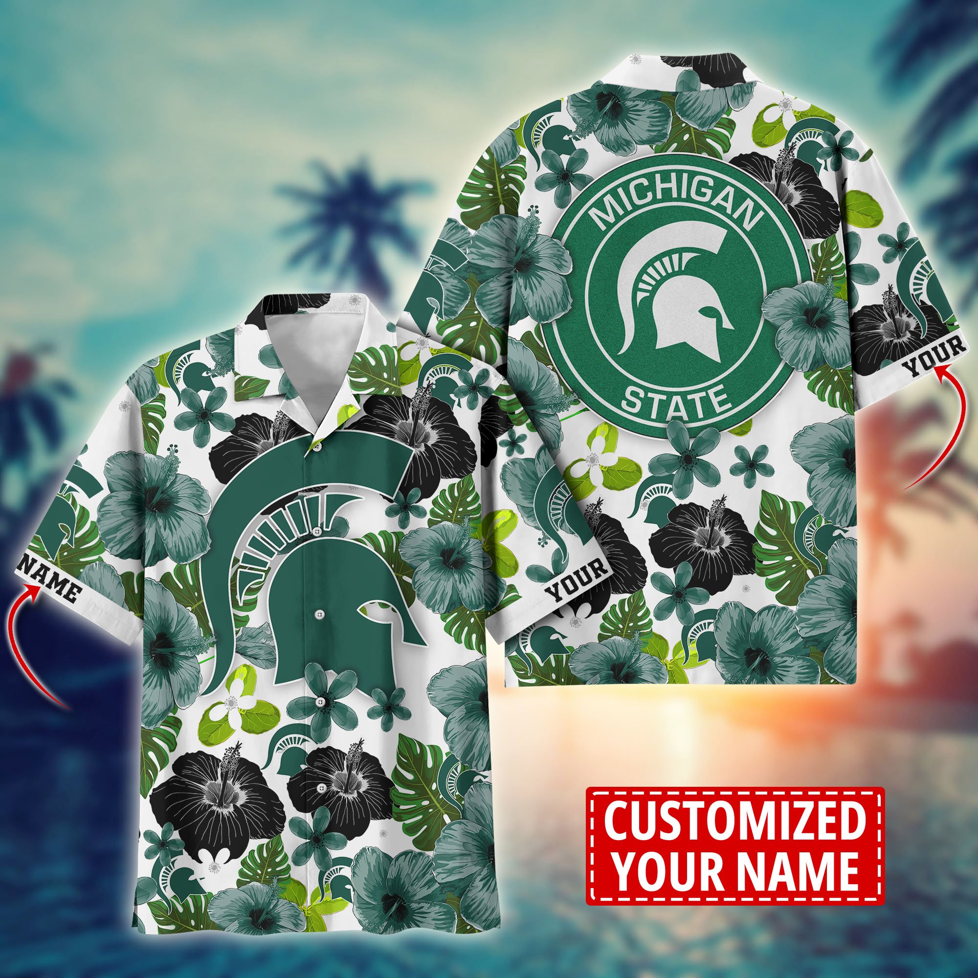 Michigan State Spartans Custom Aloha Shirt Trending Summer. Gift For Fan H58317