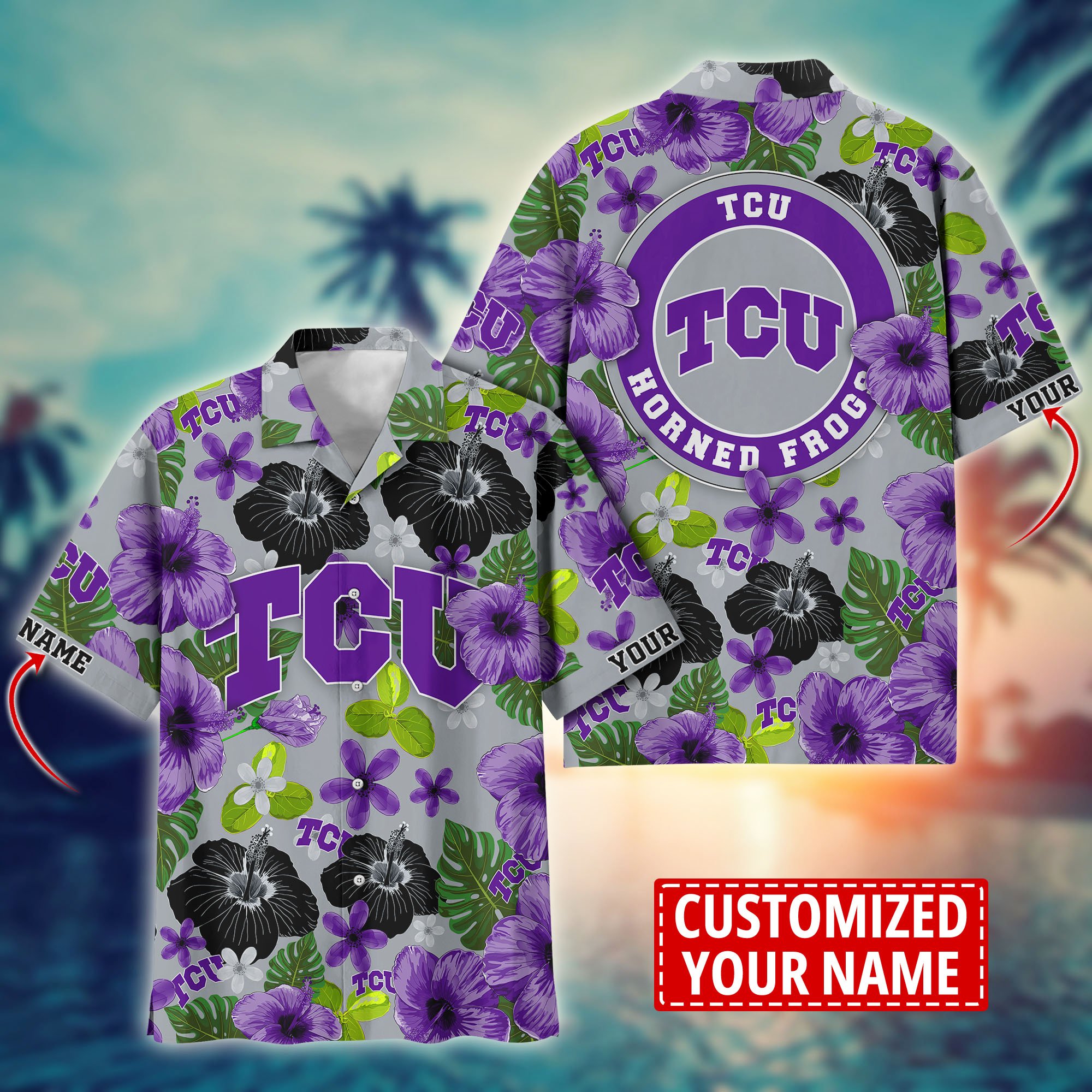 TCU Horned Frogs Custom Aloha Shirt Trending Summer. Gift For Fan H58317