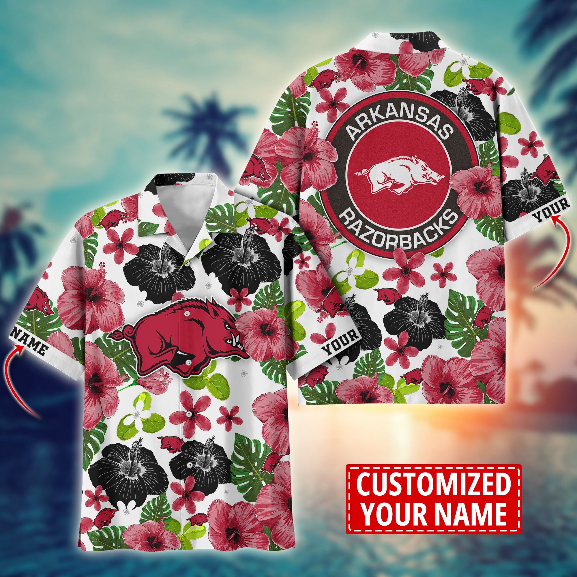 Arkansas Razorbacks Custom Aloha Shirt Trending Summer. Gift For Fan H58317