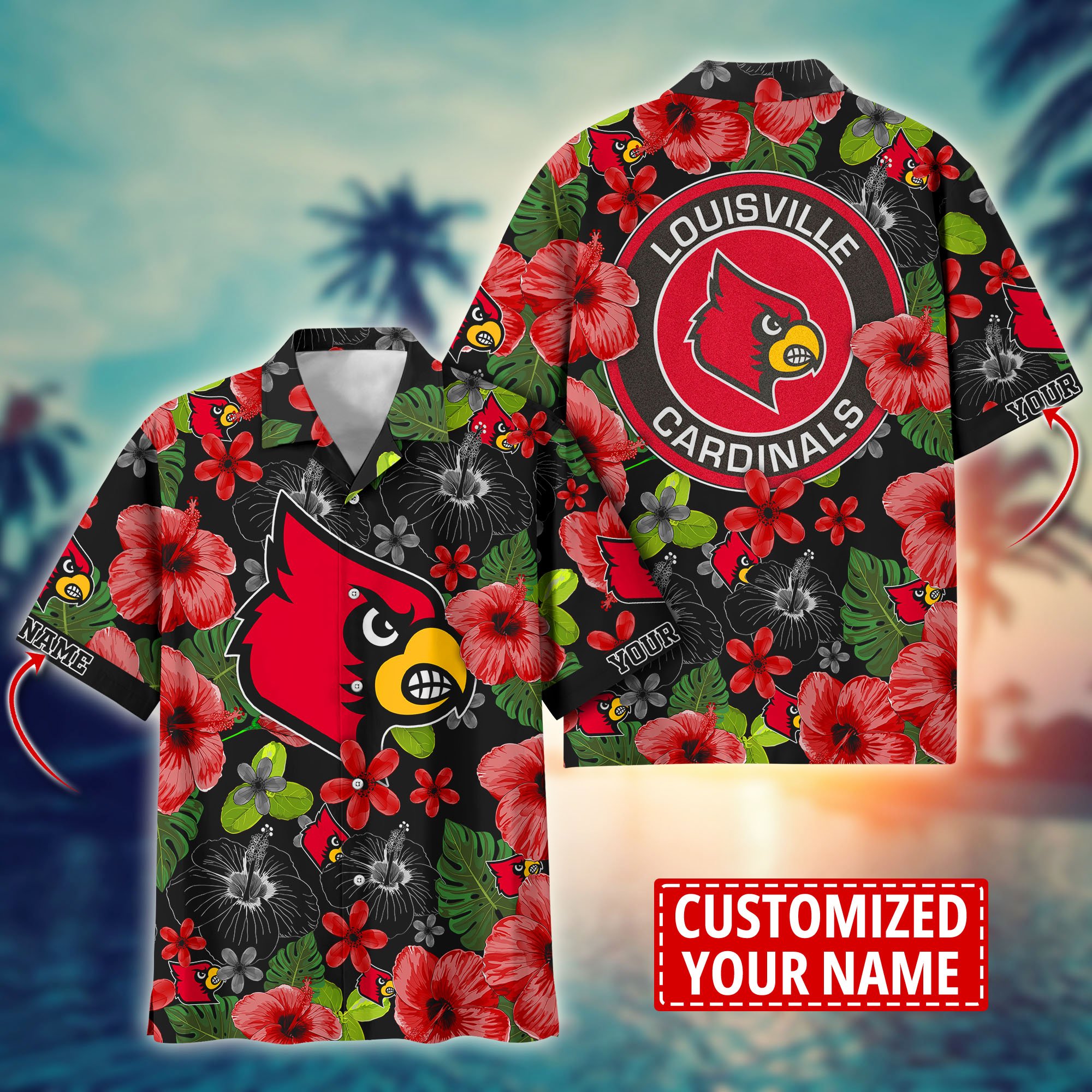 Louisville Cardinals Custom Aloha Shirt Trending Summer. Gift For Fan H58317