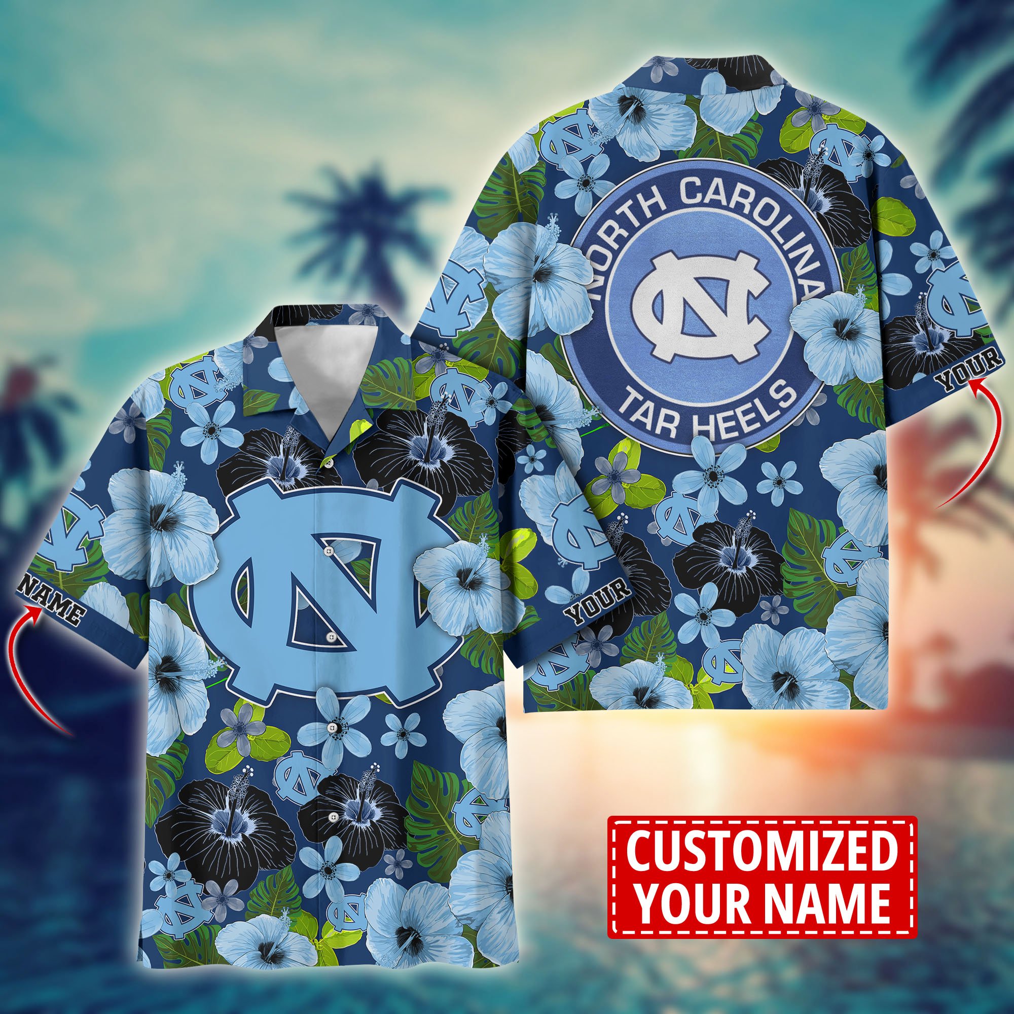 North Carolina Tar Heels Custom Aloha Shirt Trending Summer. Gift For Fan H58317