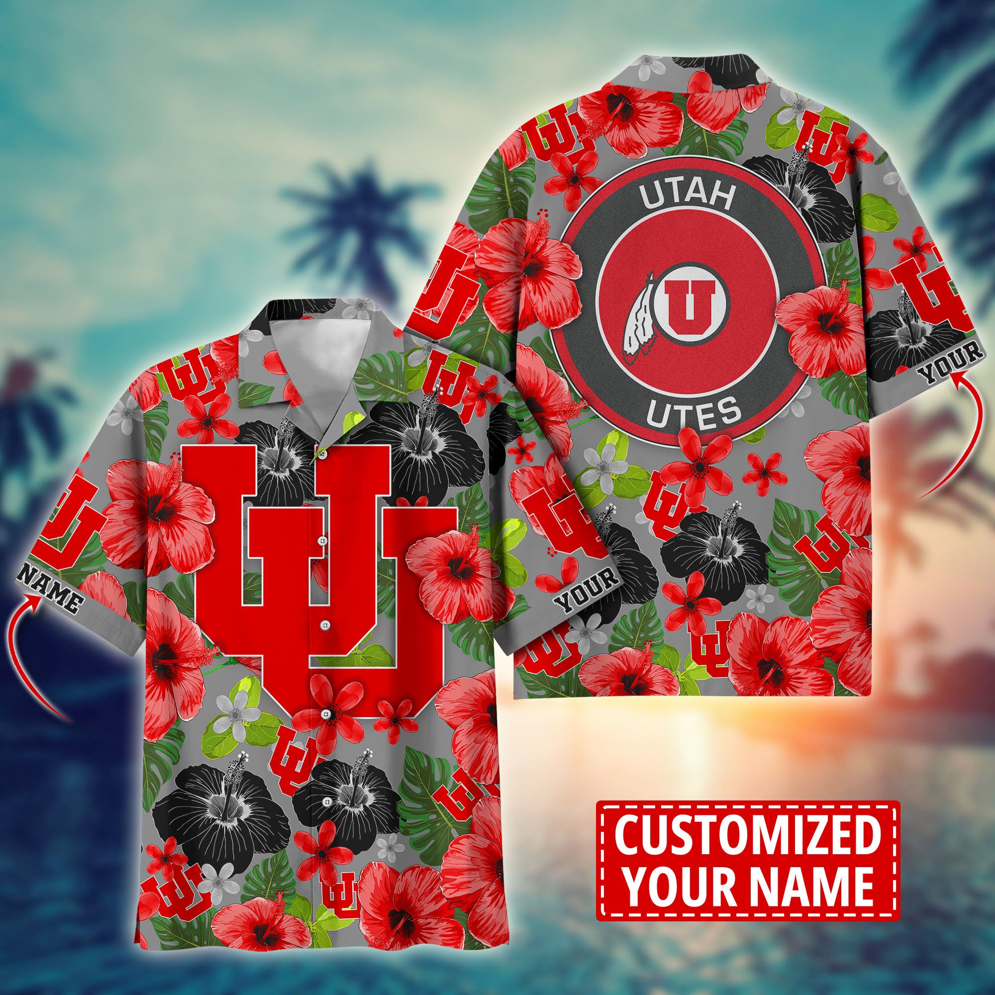 Utah Utes Custom Aloha Shirt Trending Summer. Gift For Fan H58317