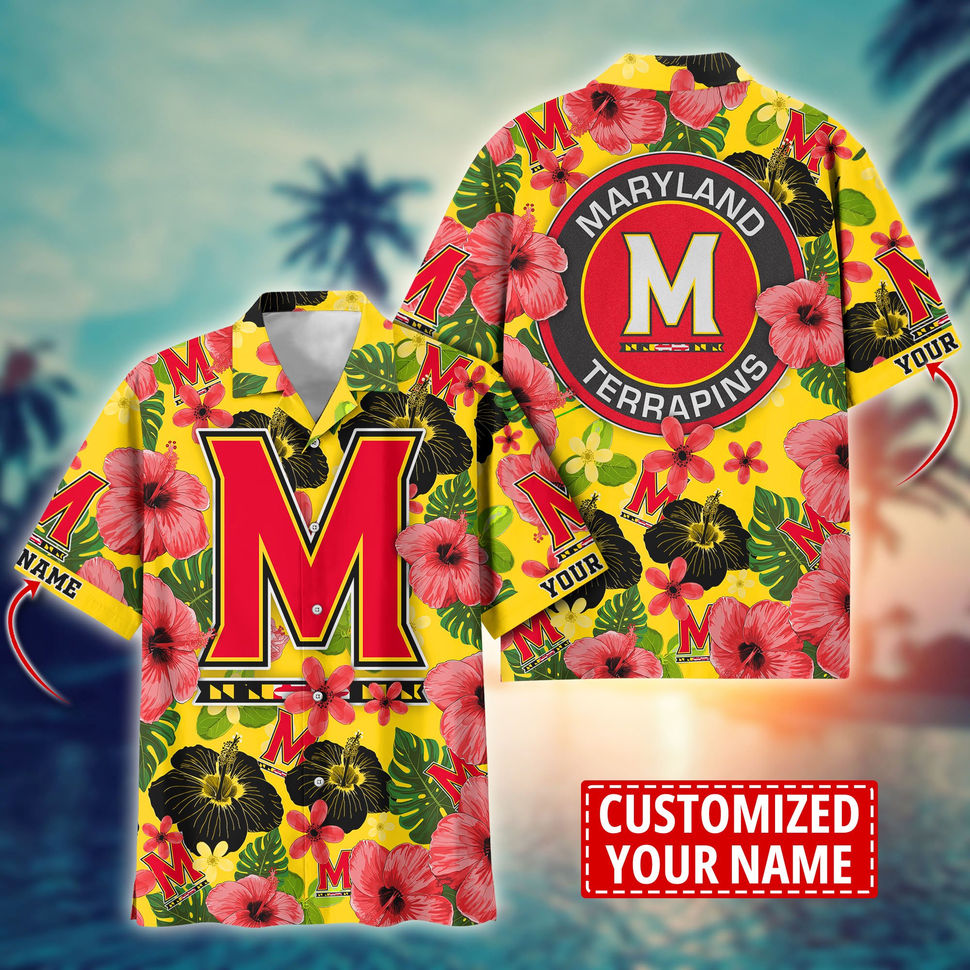 Maryland Terrapins Custom Aloha Shirt Trending Summer. Gift For Fan H58317