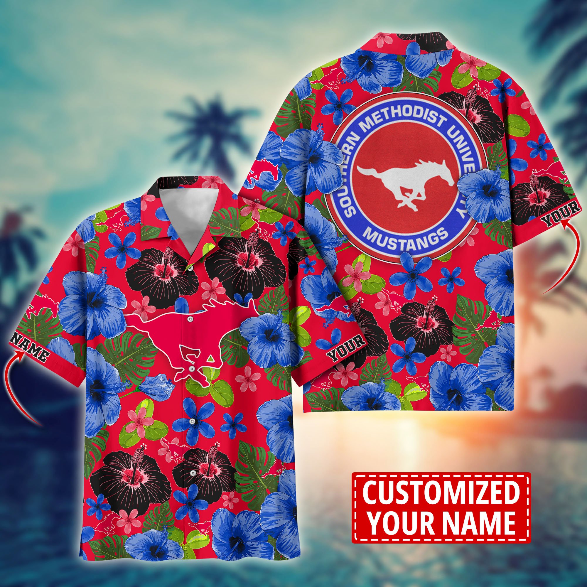 SMU Mustangs Custom Aloha Shirt Trending Summer. Gift For Fan H58317