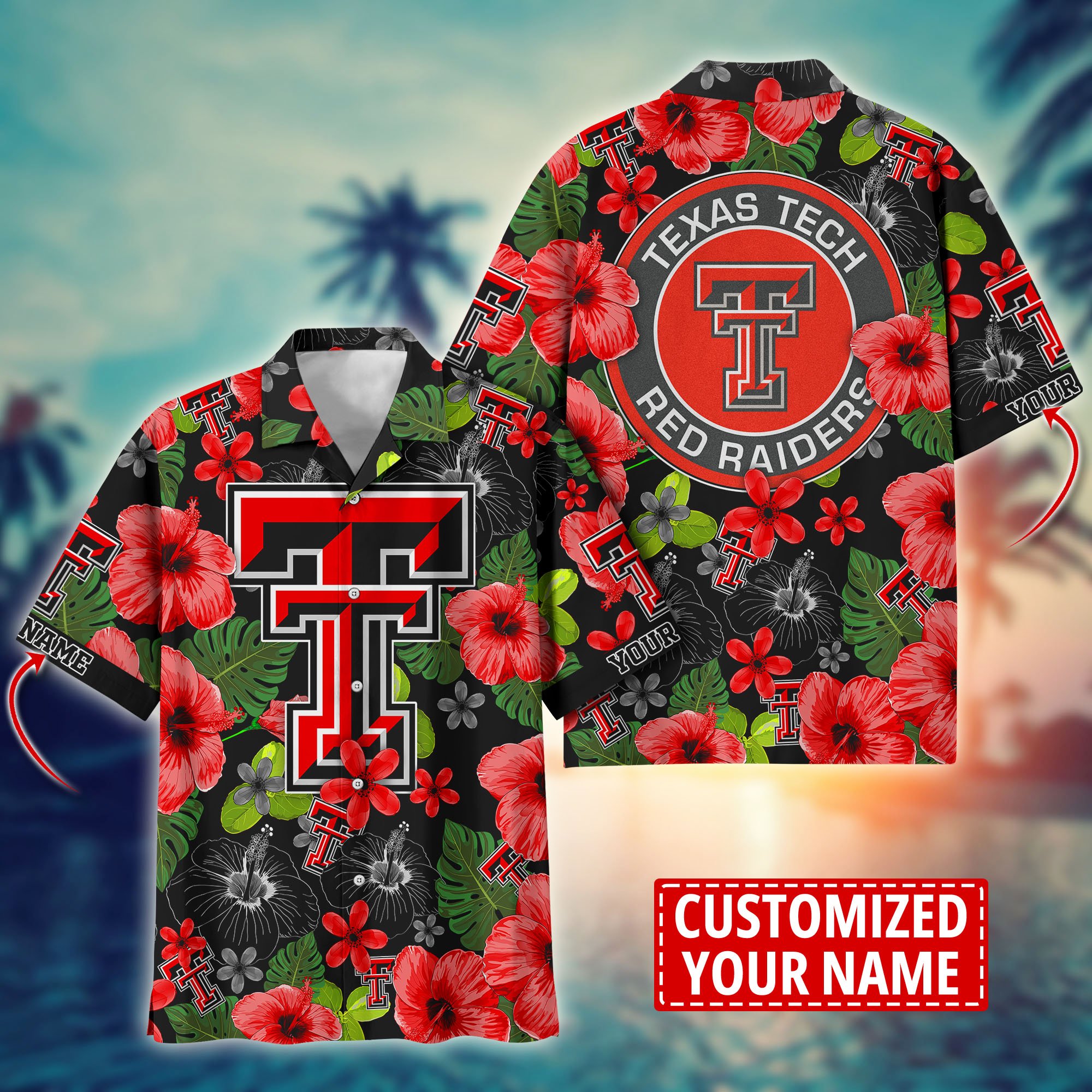 Texas Tech Red Raiders Custom Aloha Shirt Trending Summer. Gift For Fan H58317