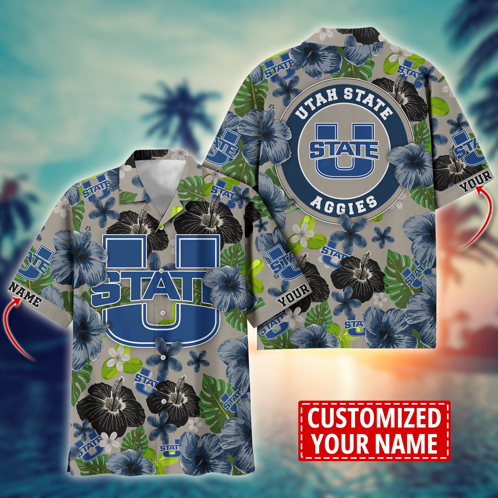 Utah State Aggies Custom Aloha Shirt Trending Summer. Gift For Fan H58317