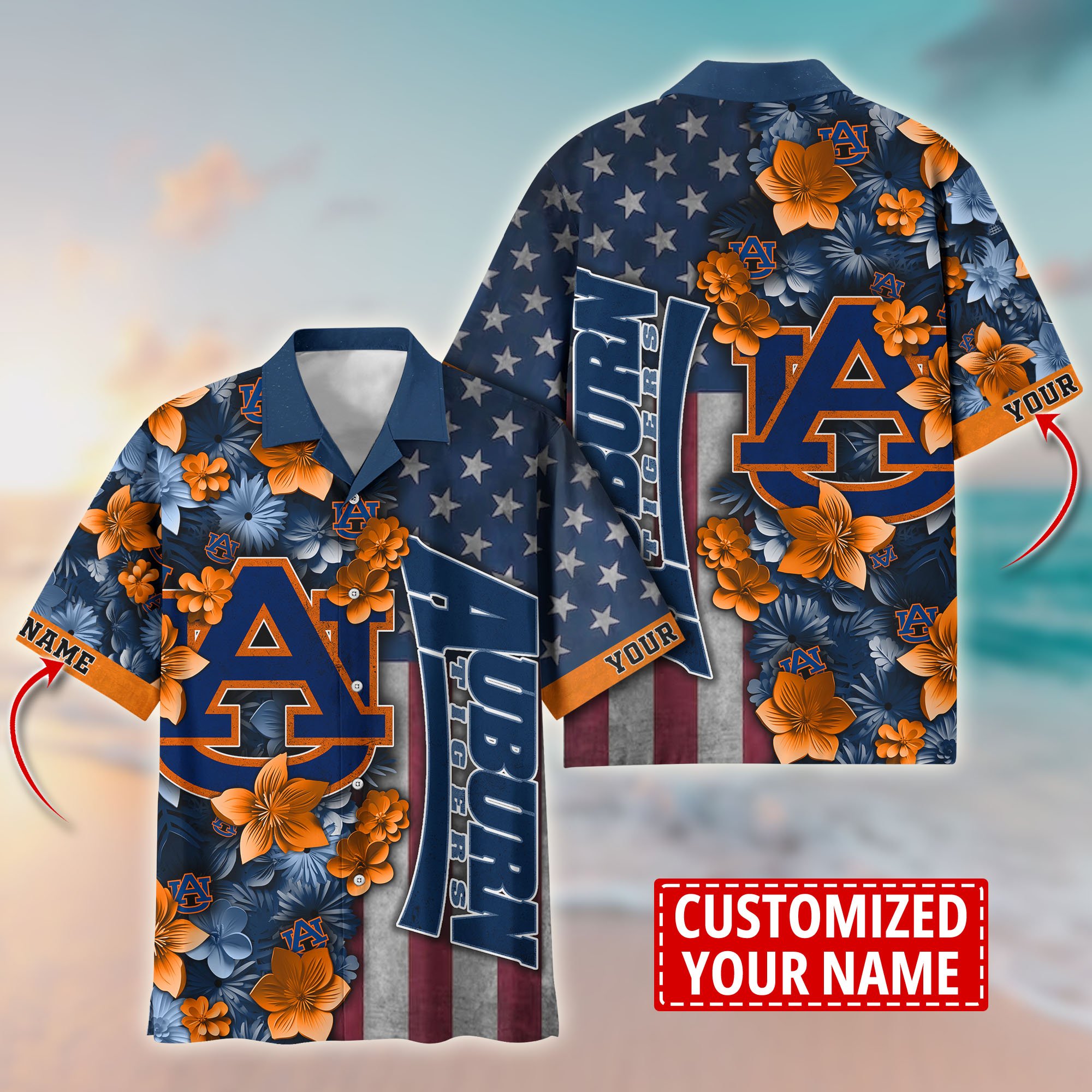 Auburn Tigers Aloha Shirt Trending Summer. Custom Summer Football Shirts T58528