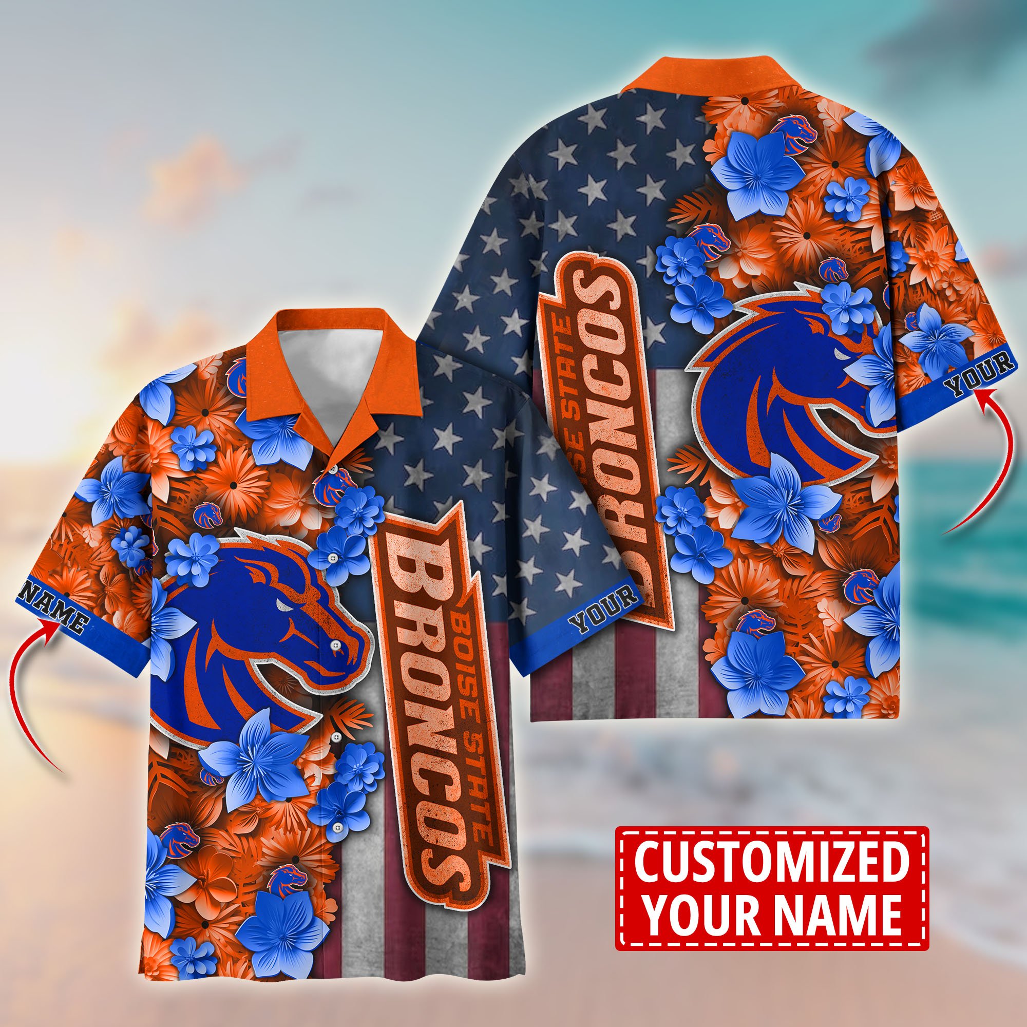 Boise State Broncos Aloha Shirt Trending Summer. Custom Summer Football Shirts T58528