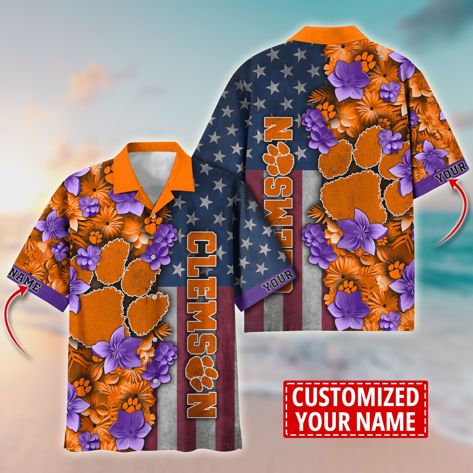 Clemson Tigers Aloha Shirt Trending Summer. Custom Summer Football Shirts T58528