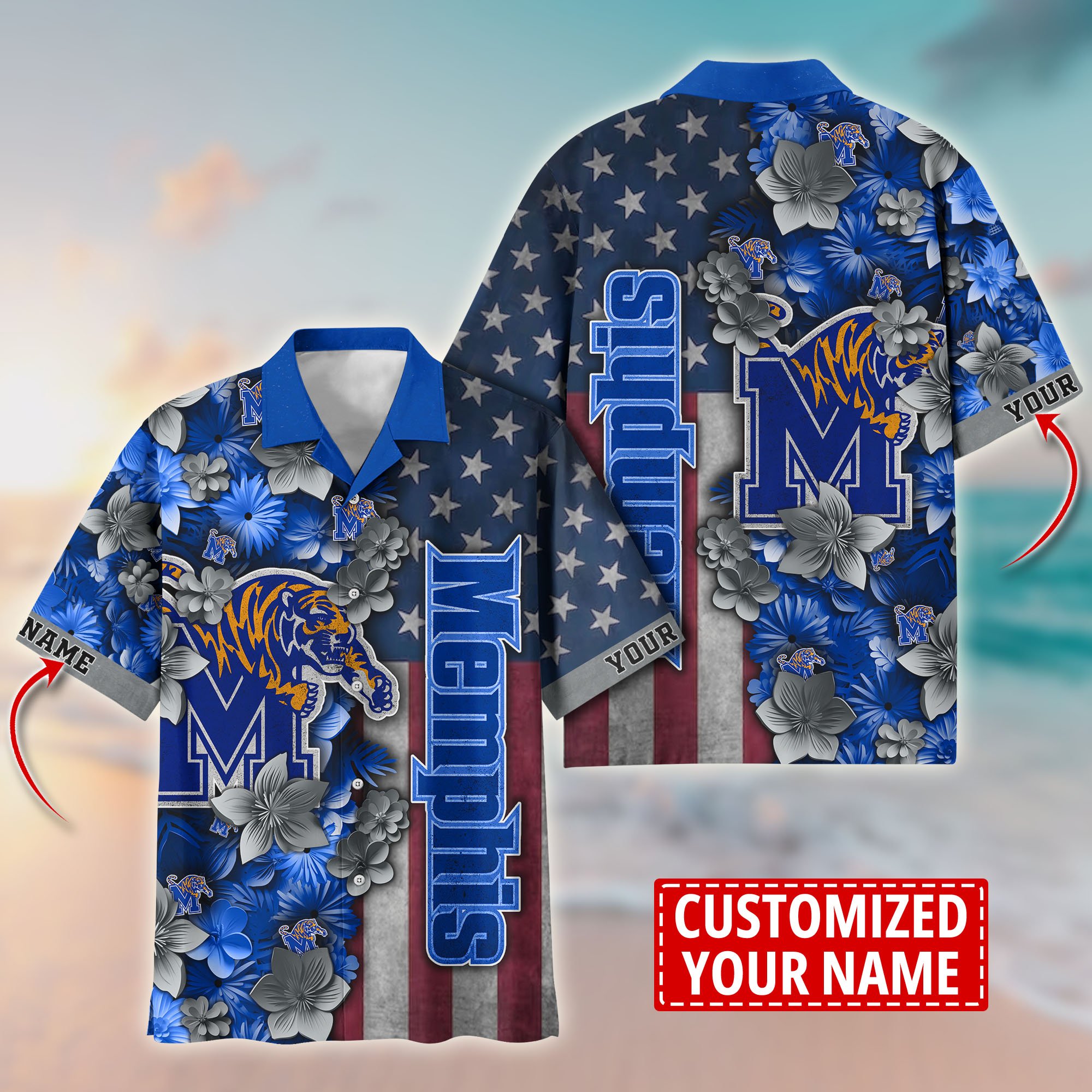 Memphis Tigers Aloha Shirt Trending Summer. Custom Summer Football Shirts T58528