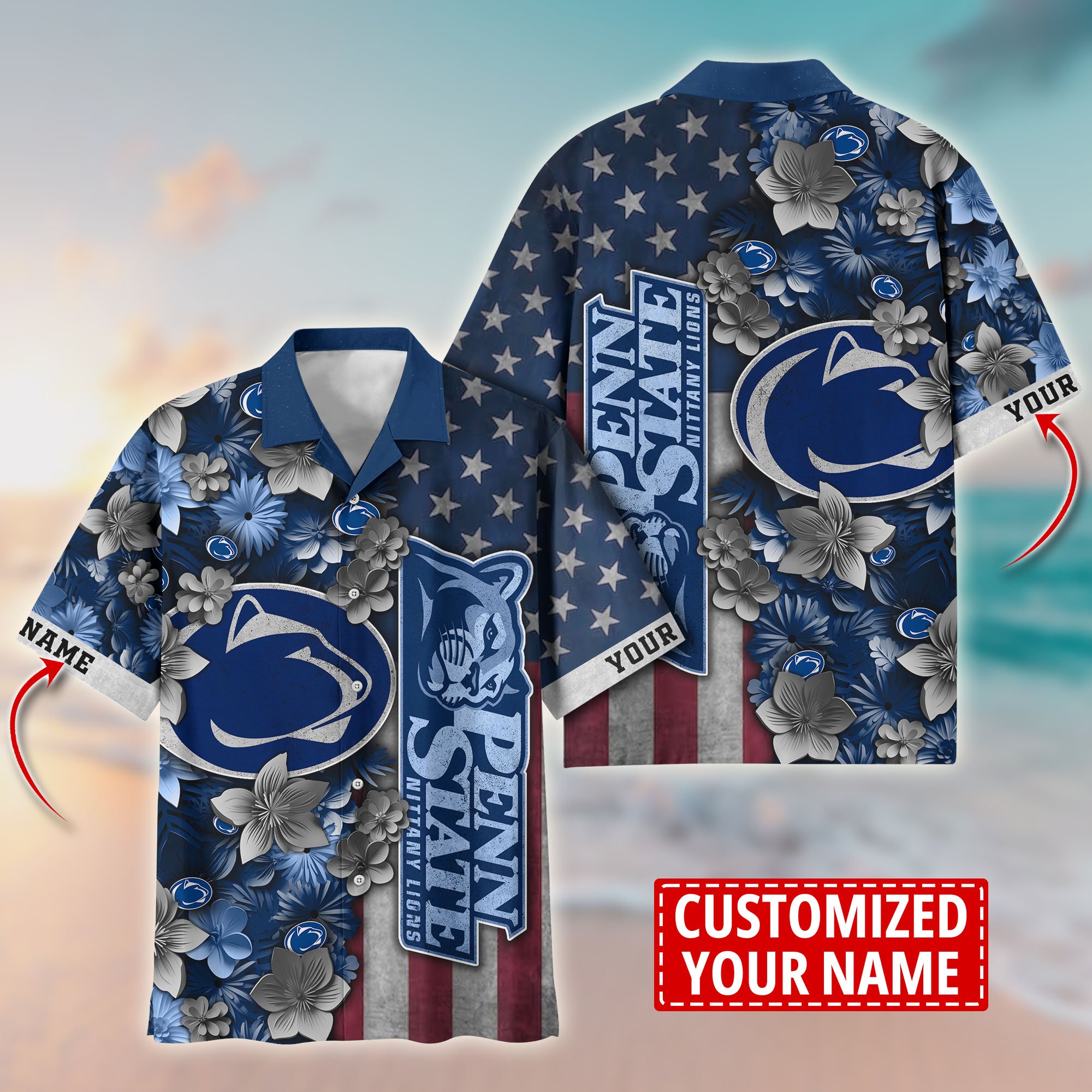 Penn State Nittany Lions Aloha Shirt Trending Summer. Custom Summer Football Shirts T58528