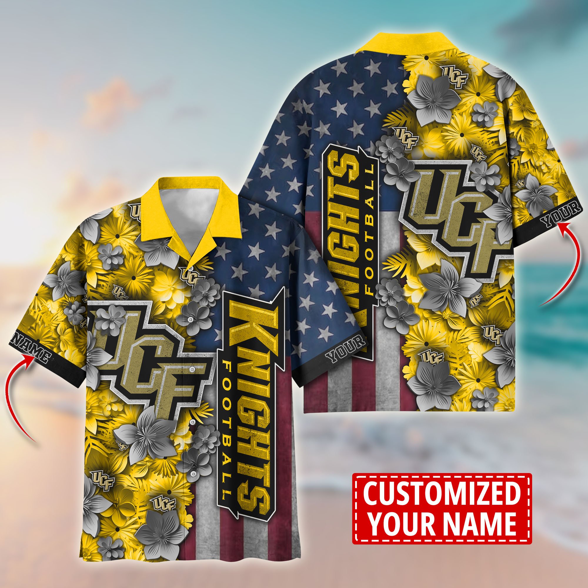 UCF Knights Aloha Shirt Trending Summer. Custom Summer Football Shirts T58528