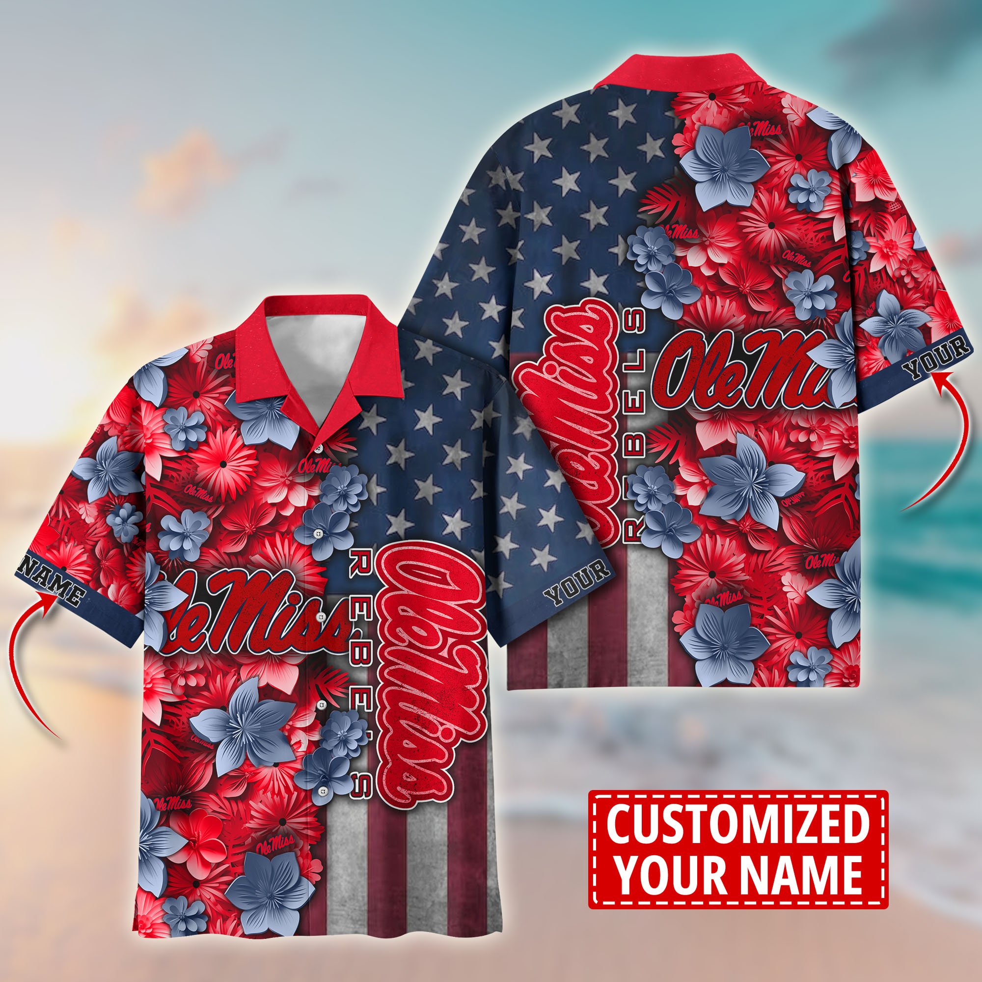 Ole Miss Rebels Aloha Shirt Trending Summer. Custom Summer Football Shirts T58528