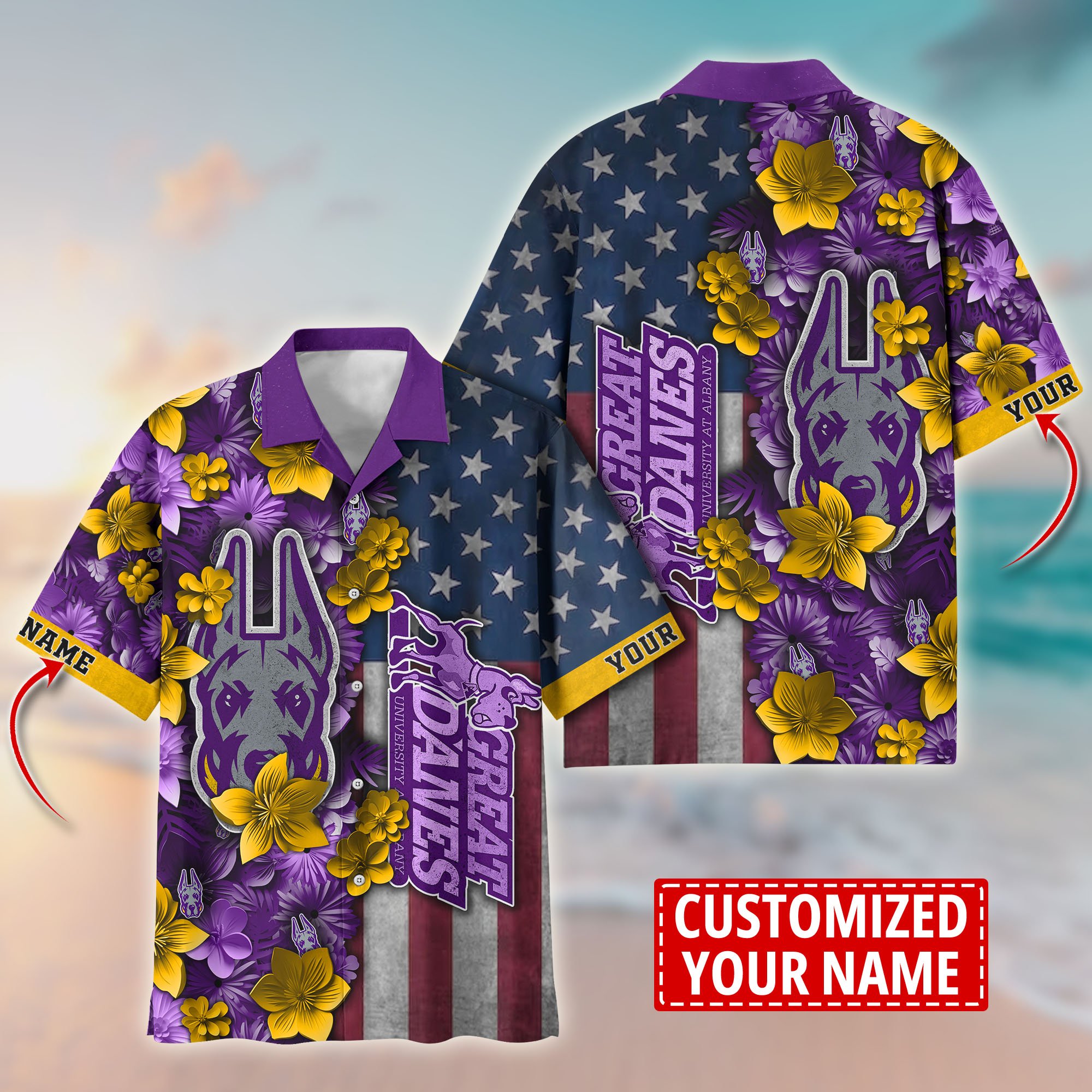 Albany Great Danes Aloha Shirt Trending Summer. Custom Summer Football Shirts T58528