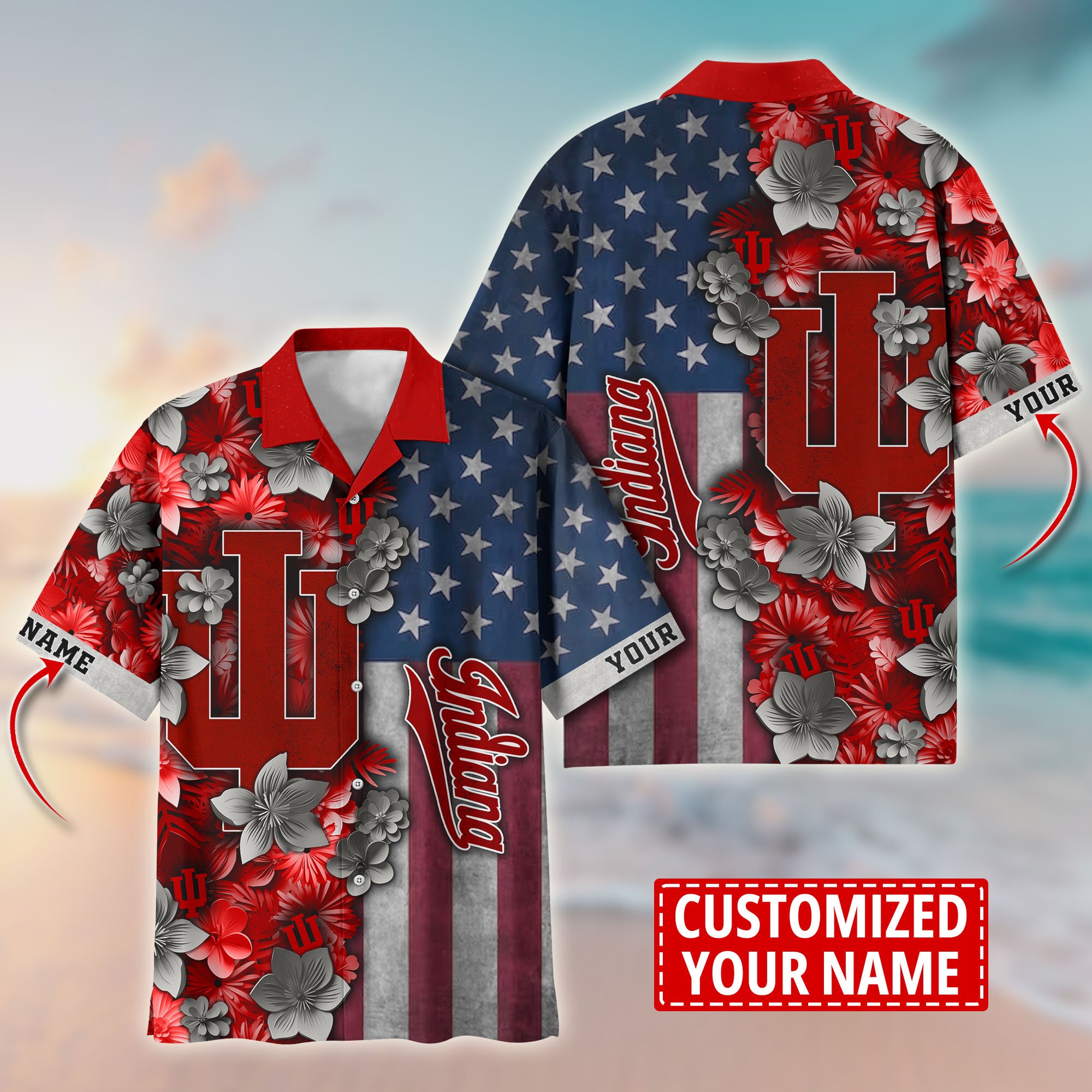 Indiana Hoosiers Aloha Shirt Trending Summer. Custom Summer Football Shirts T58528