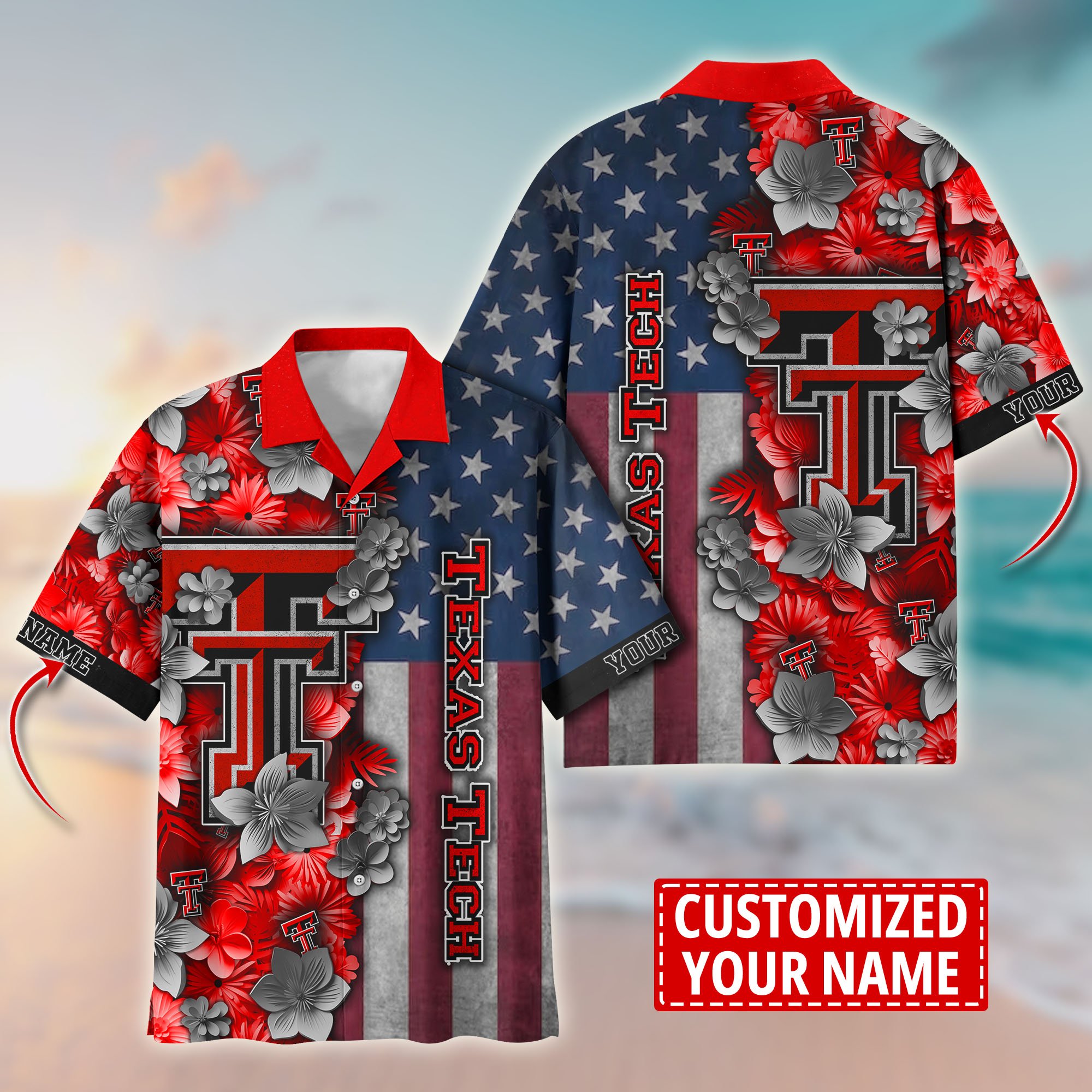 Texas Tech Red Raiders Aloha Shirt Trending Summer. Custom Summer Football Shirts T58528