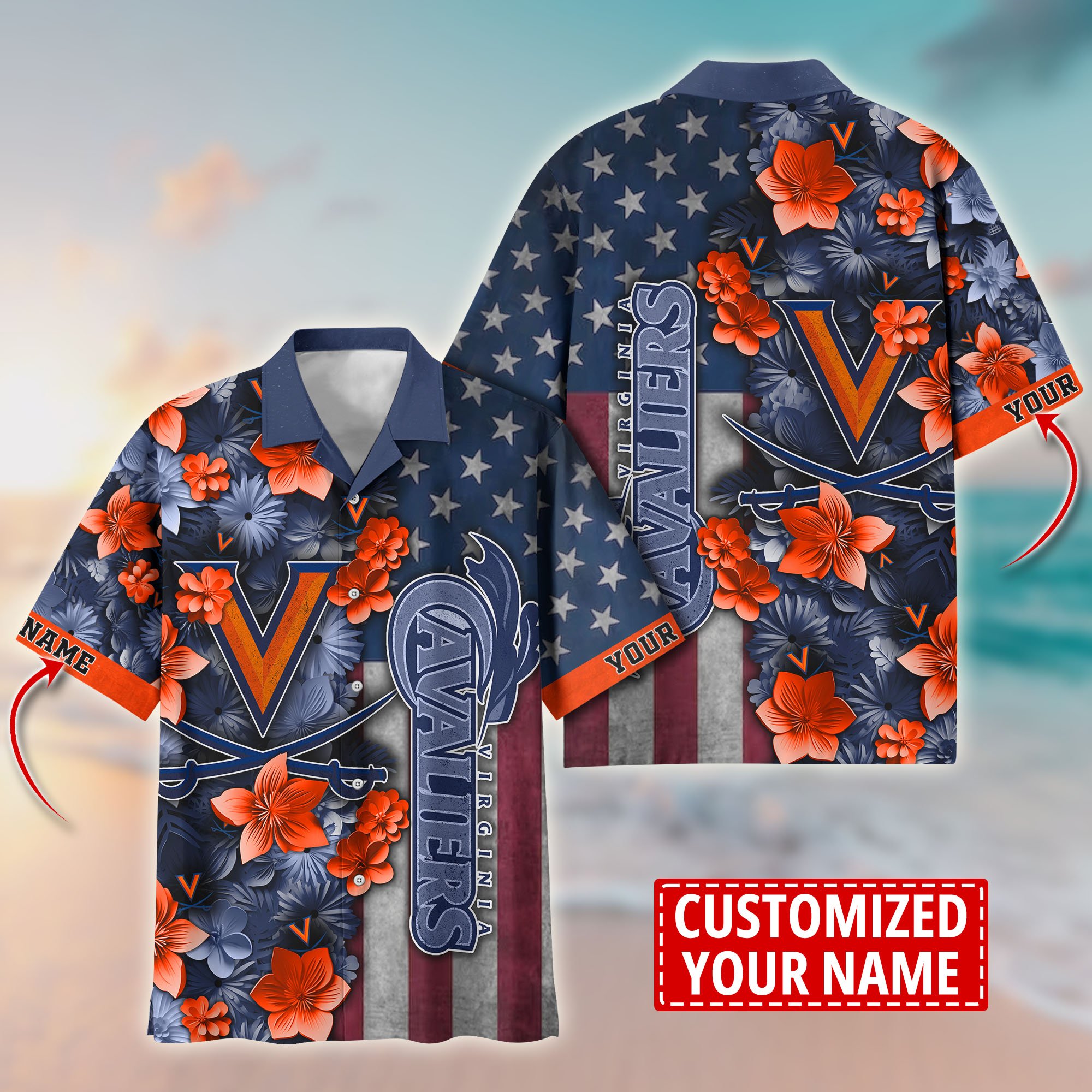 Virginia Cavaliers Aloha Shirt Trending Summer. Custom Summer Football Shirts T58528