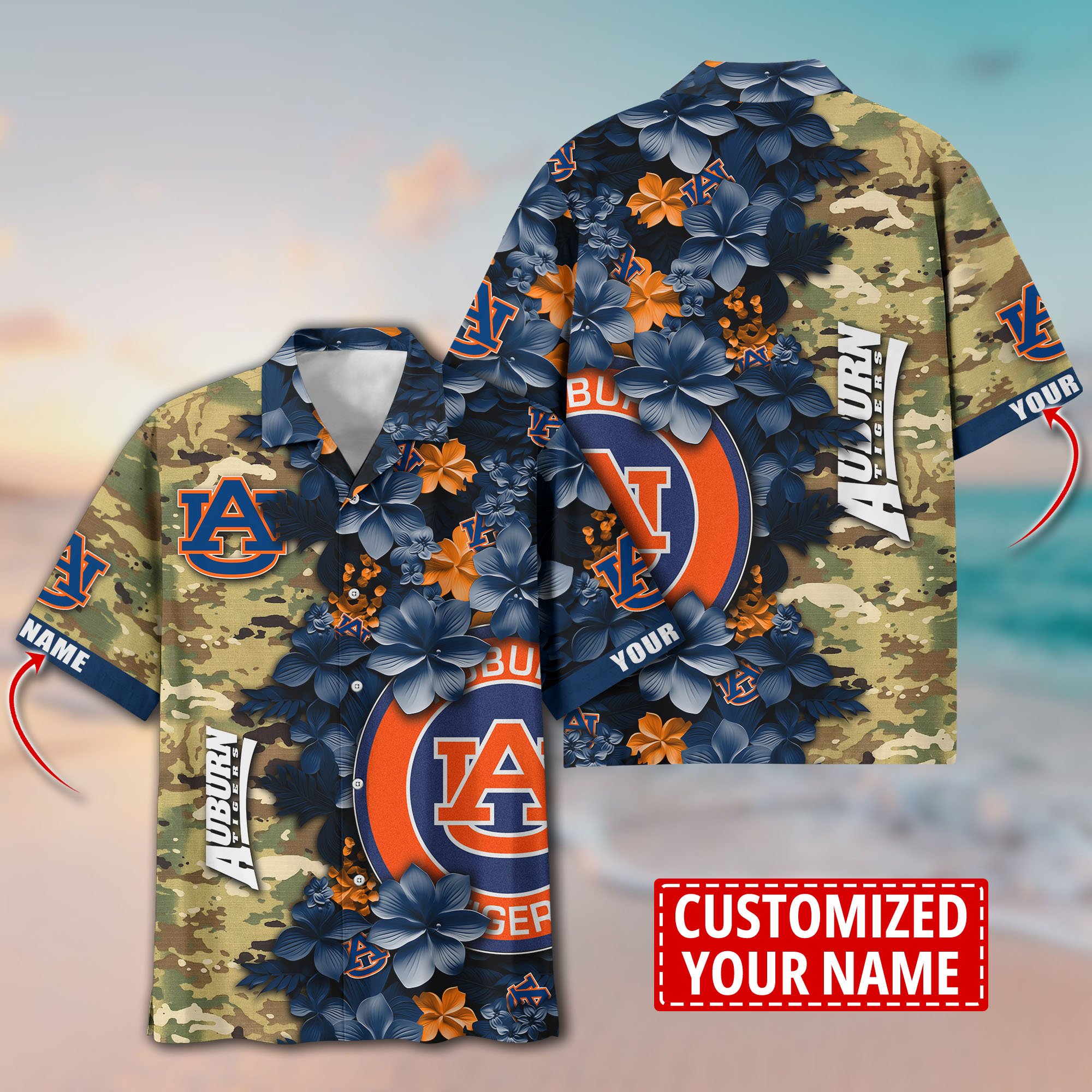 Auburn Tigers Aloha Shirt Trending Summer. Custom Summer Football Shirts T58530