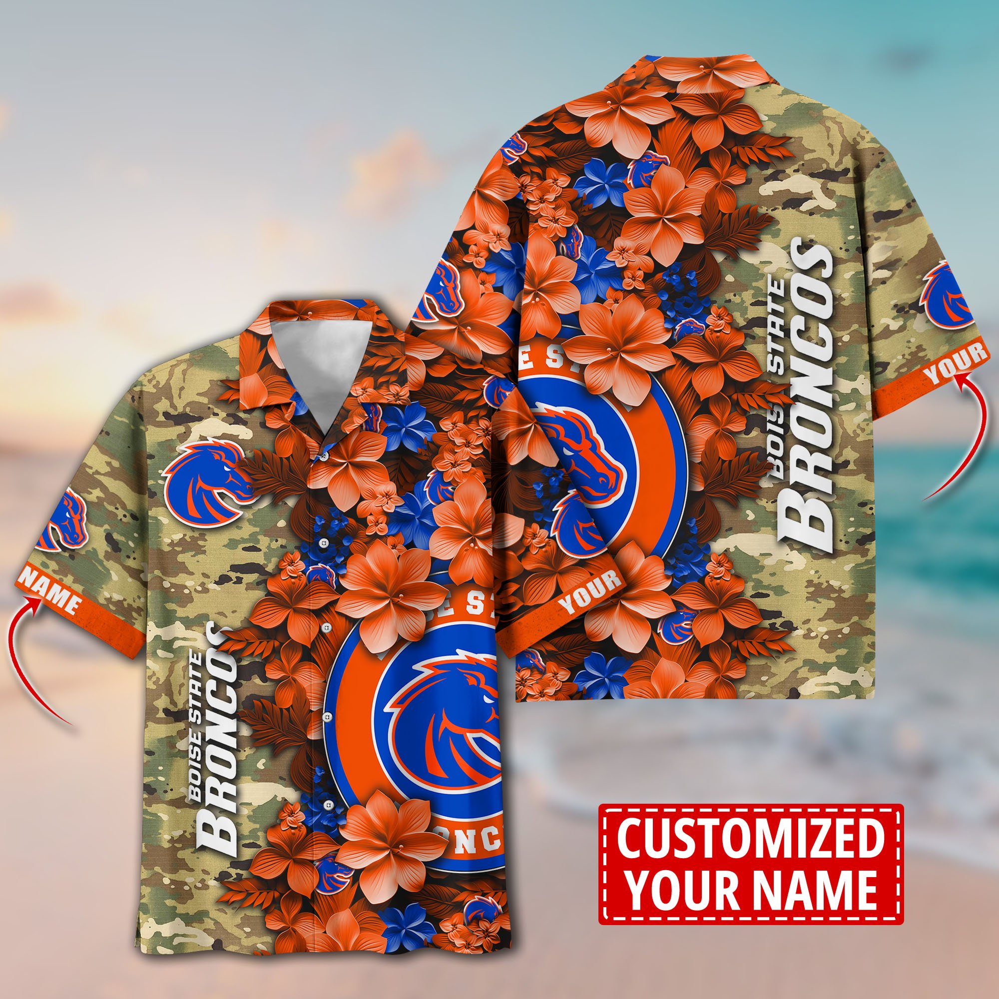 Boise State Broncos Aloha Shirt Trending Summer. Custom Summer Football Shirts T58530