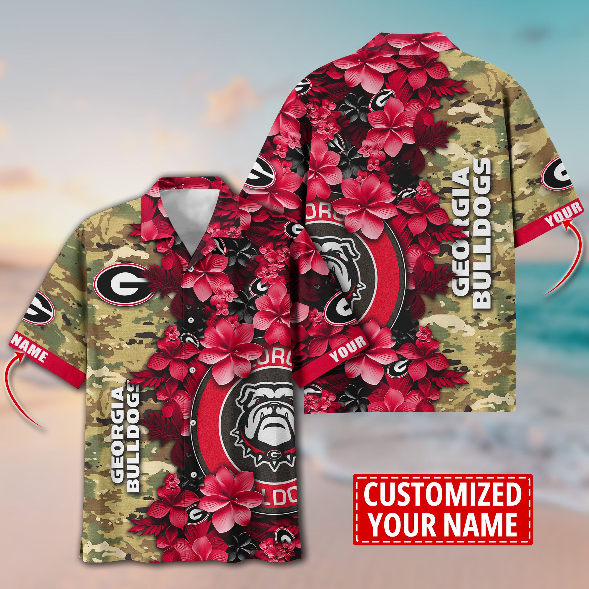 Georgia Bulldogs Aloha Shirt Trending Summer. Custom Summer Football Shirts T58530