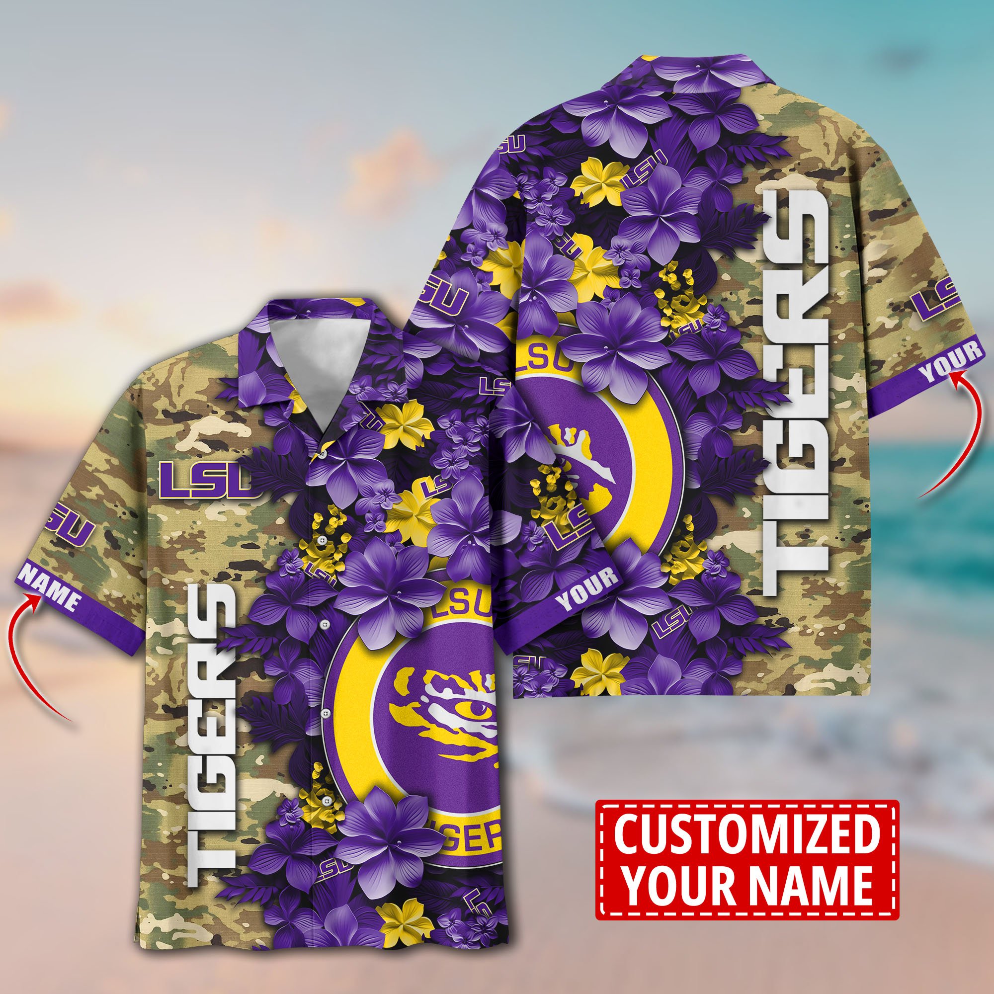 LSU TIGERS Aloha Shirt Trending Summer. Custom Summer Football Shirts T58530