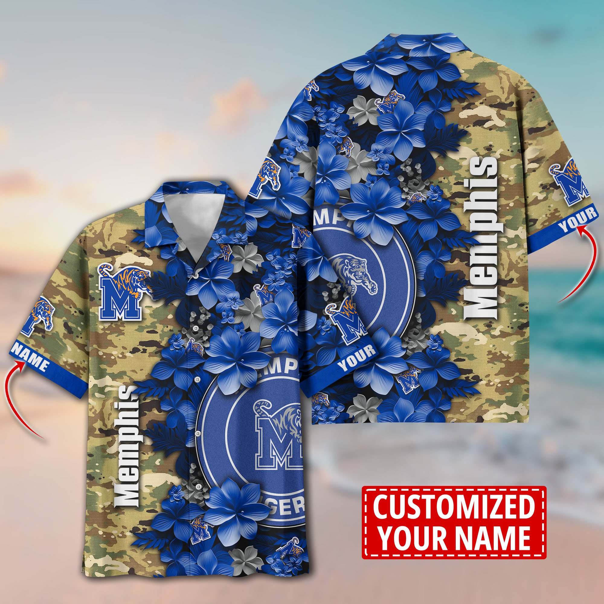 Memphis Tigers Aloha Shirt Trending Summer. Custom Summer Football Shirts T58530