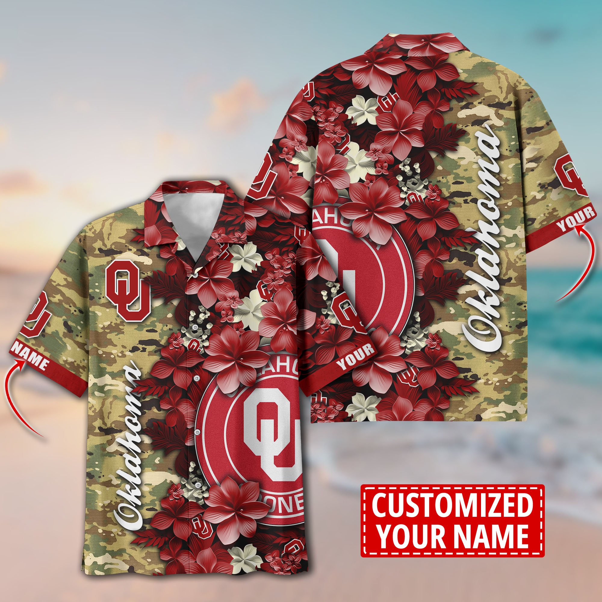 Oklahoma Sooners Aloha Shirt Trending Summer. Custom Summer Football Shirts T58530