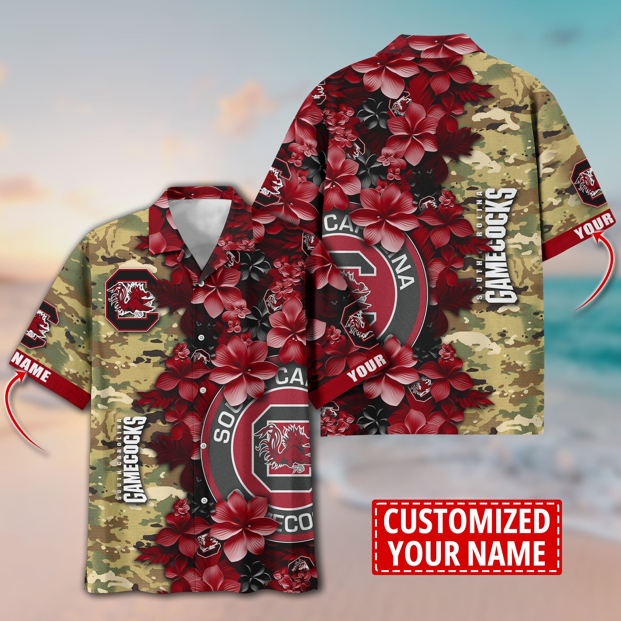 South Carolina Gamecocks Aloha Shirt Trending Summer. Custom Summer Football Shirts T58530