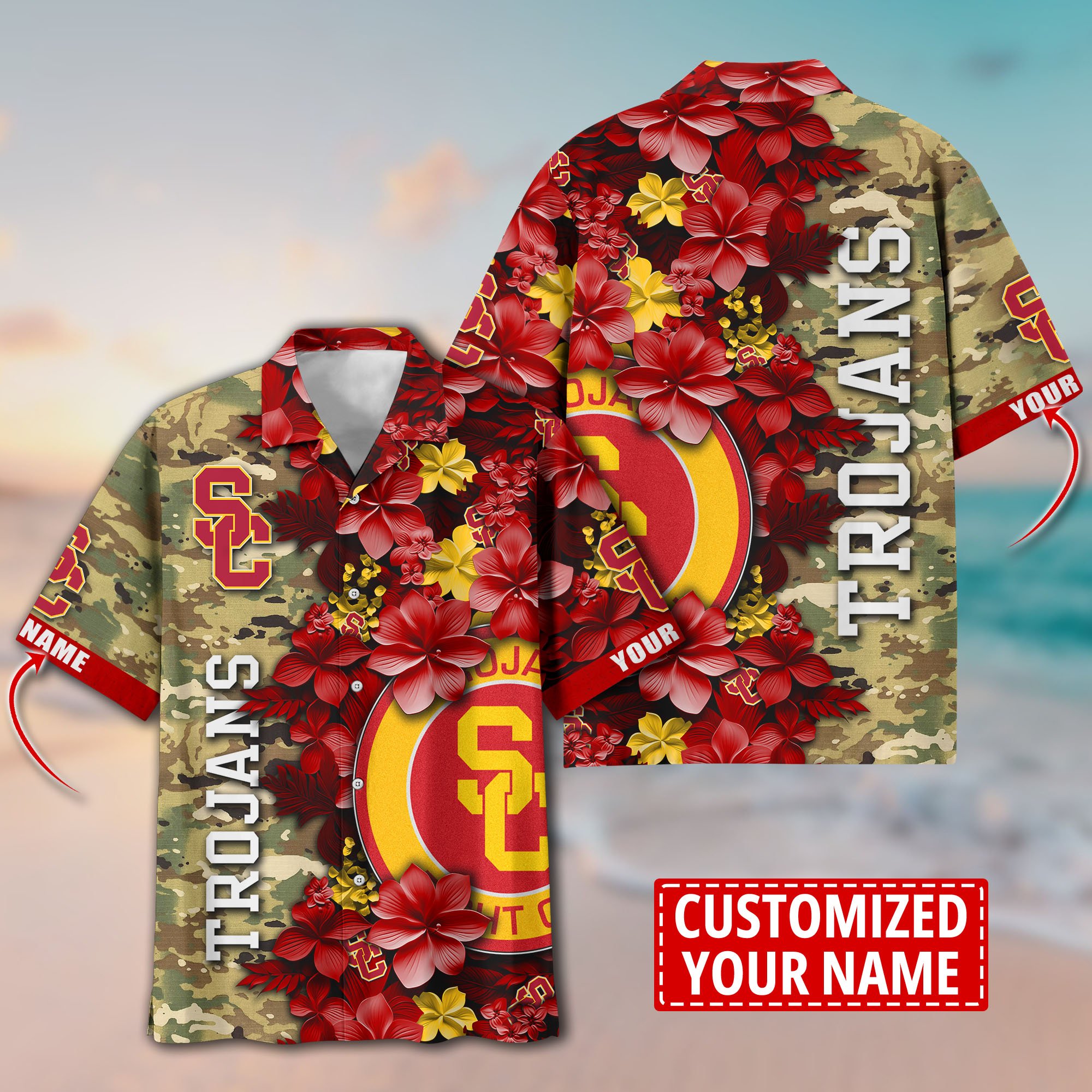 USC Trojans Aloha Shirt Trending Summer. Custom Summer Football Shirts T58530