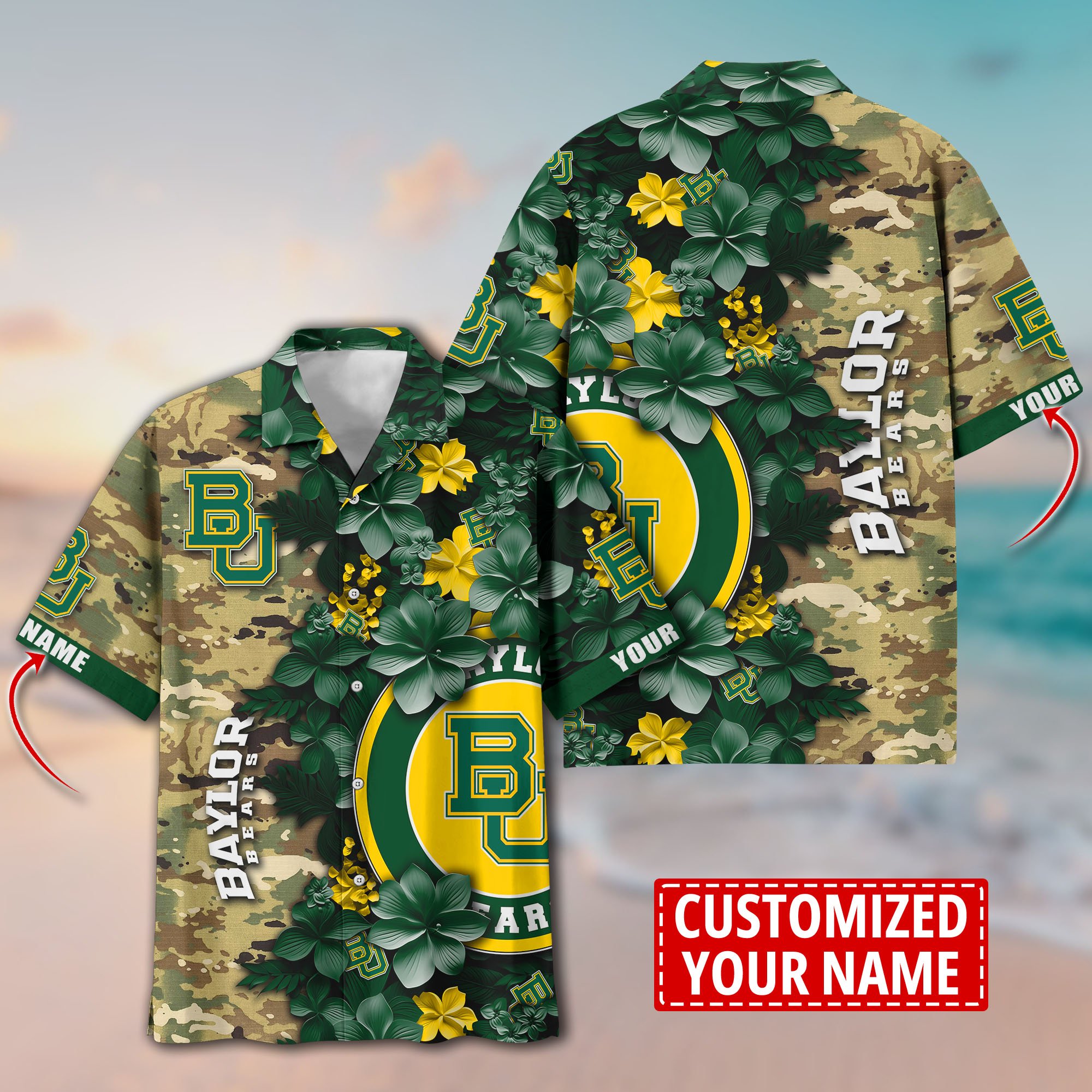 Baylor Bears Aloha Shirt Trending Summer. Custom Summer Football Shirts T58530