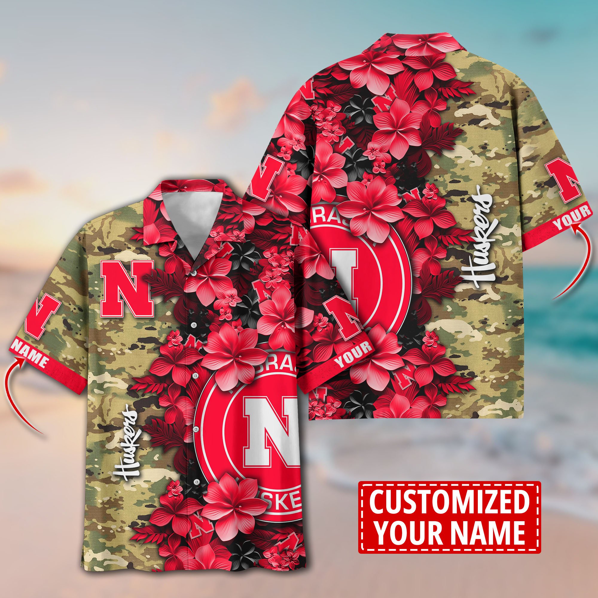 Nebraska Cornhuskers Aloha Shirt Trending Summer. Custom Summer Football Shirts T58530