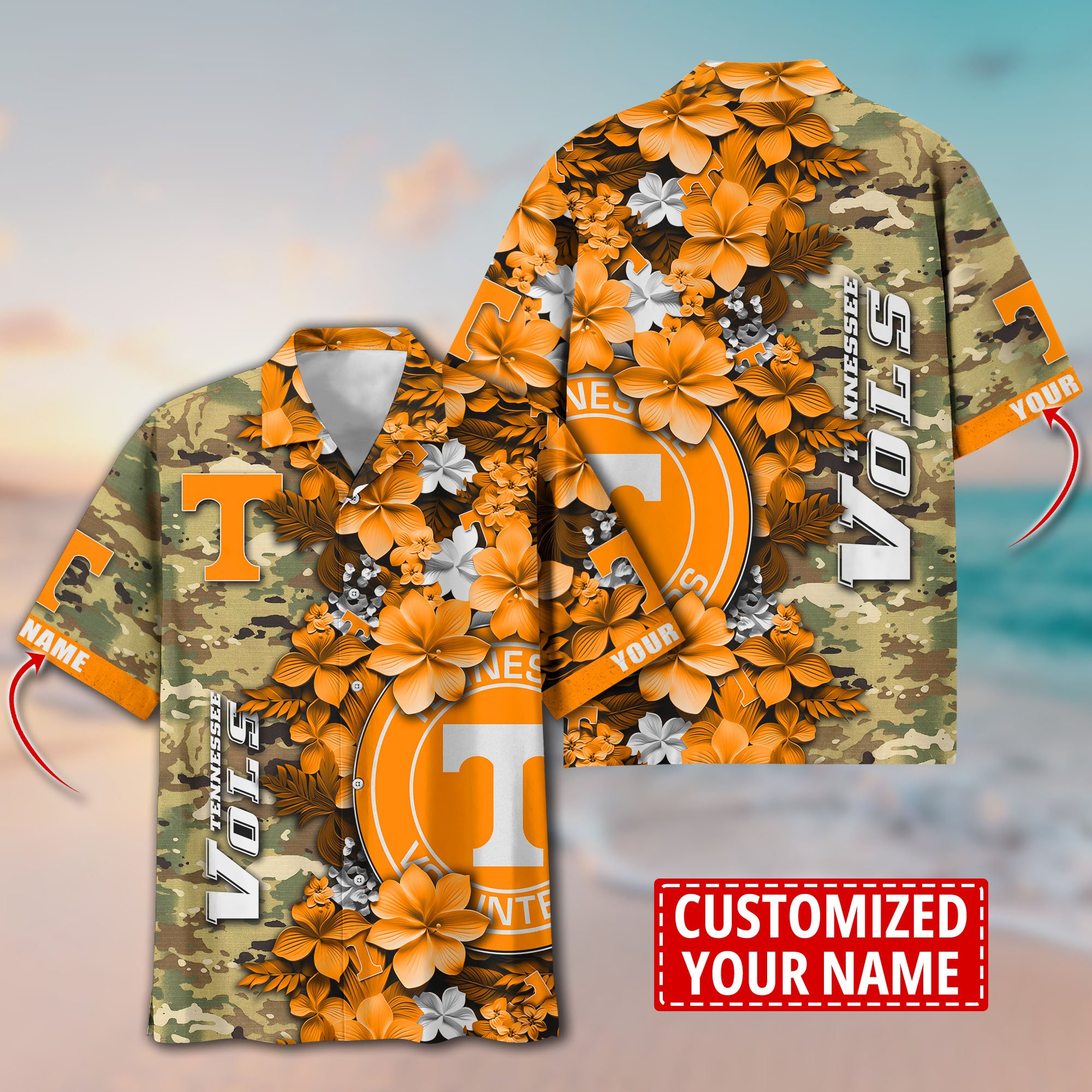 Tennessee Volunteers Aloha Shirt Trending Summer. Custom Summer Football Shirts T58530