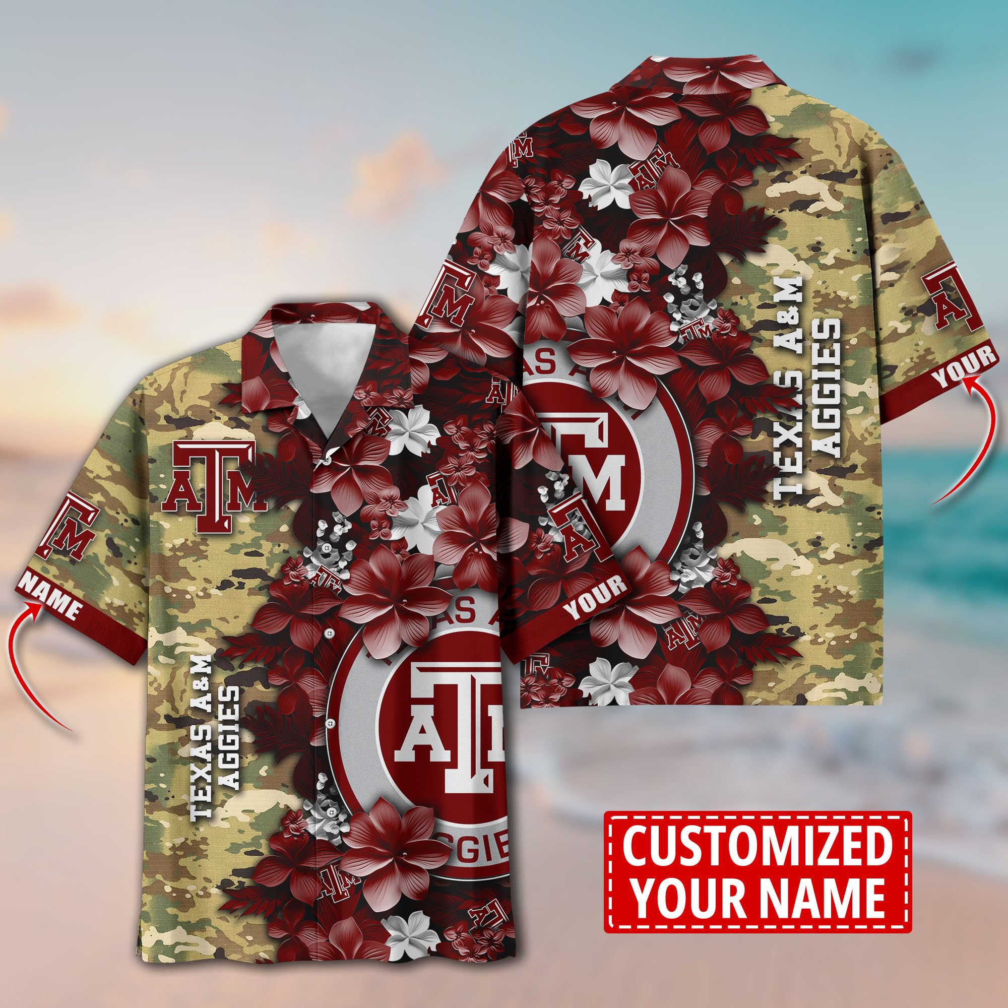 Texas A&M Aggies Aloha Shirt Trending Summer. Custom Summer Football Shirts T58530