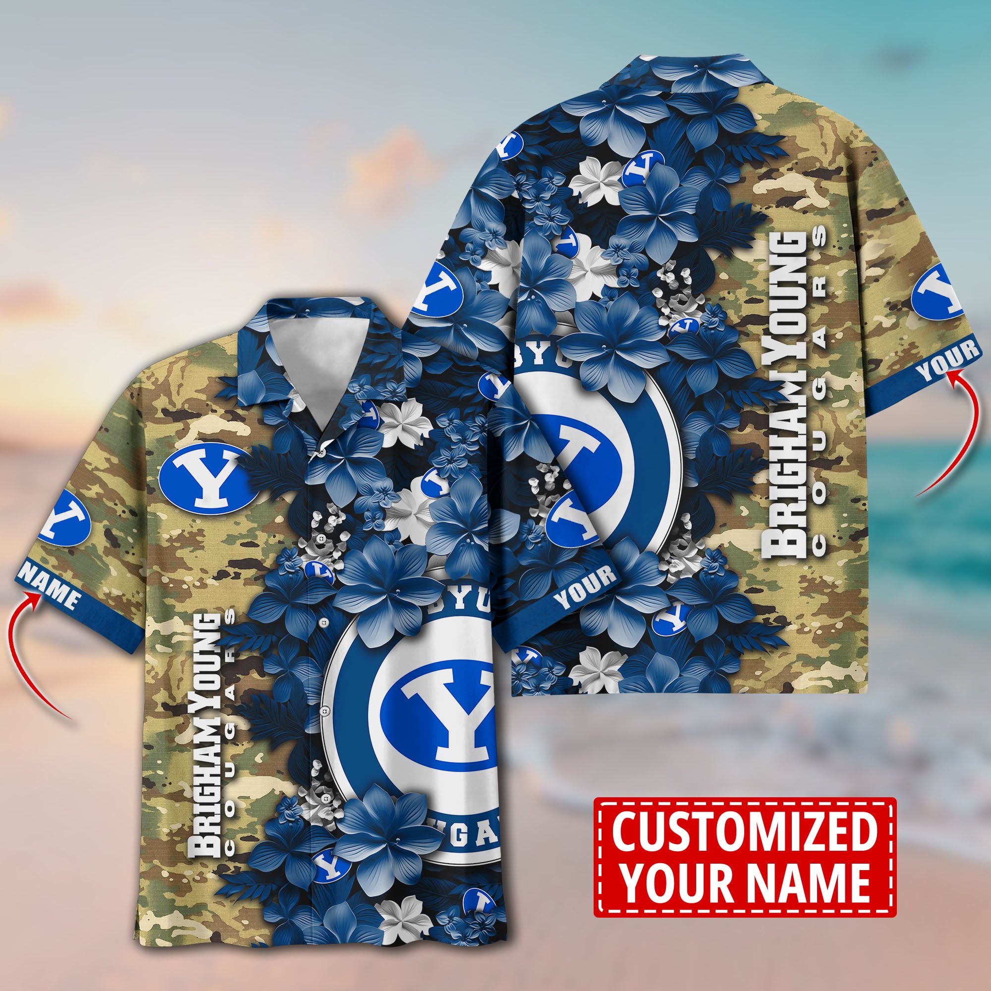 BYU Cougars Aloha Shirt Trending Summer. Custom Summer Football Shirts T58530