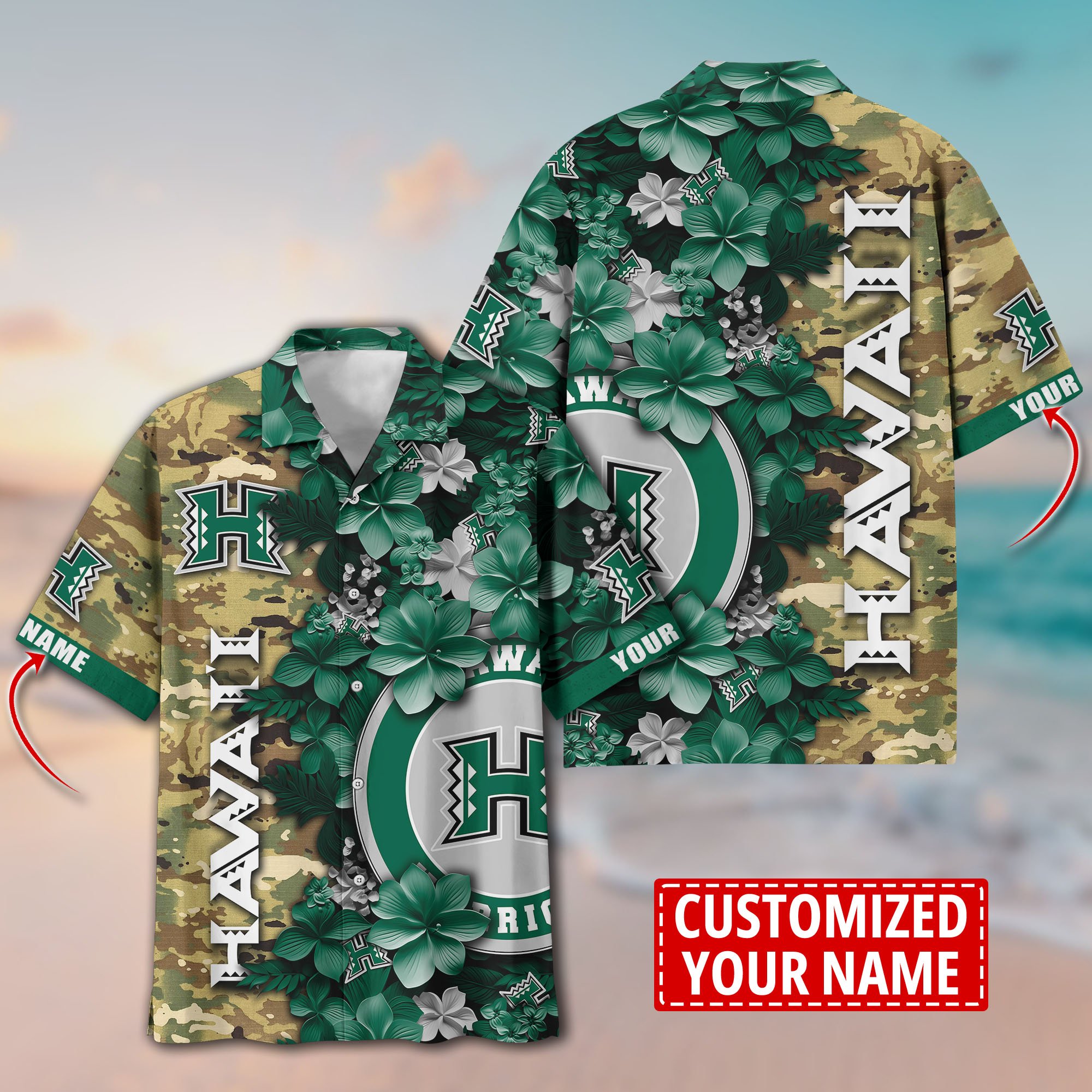 Hawaii Rainbow Warriors Aloha Shirt Trending Summer. Custom Summer Football Shirts T58530