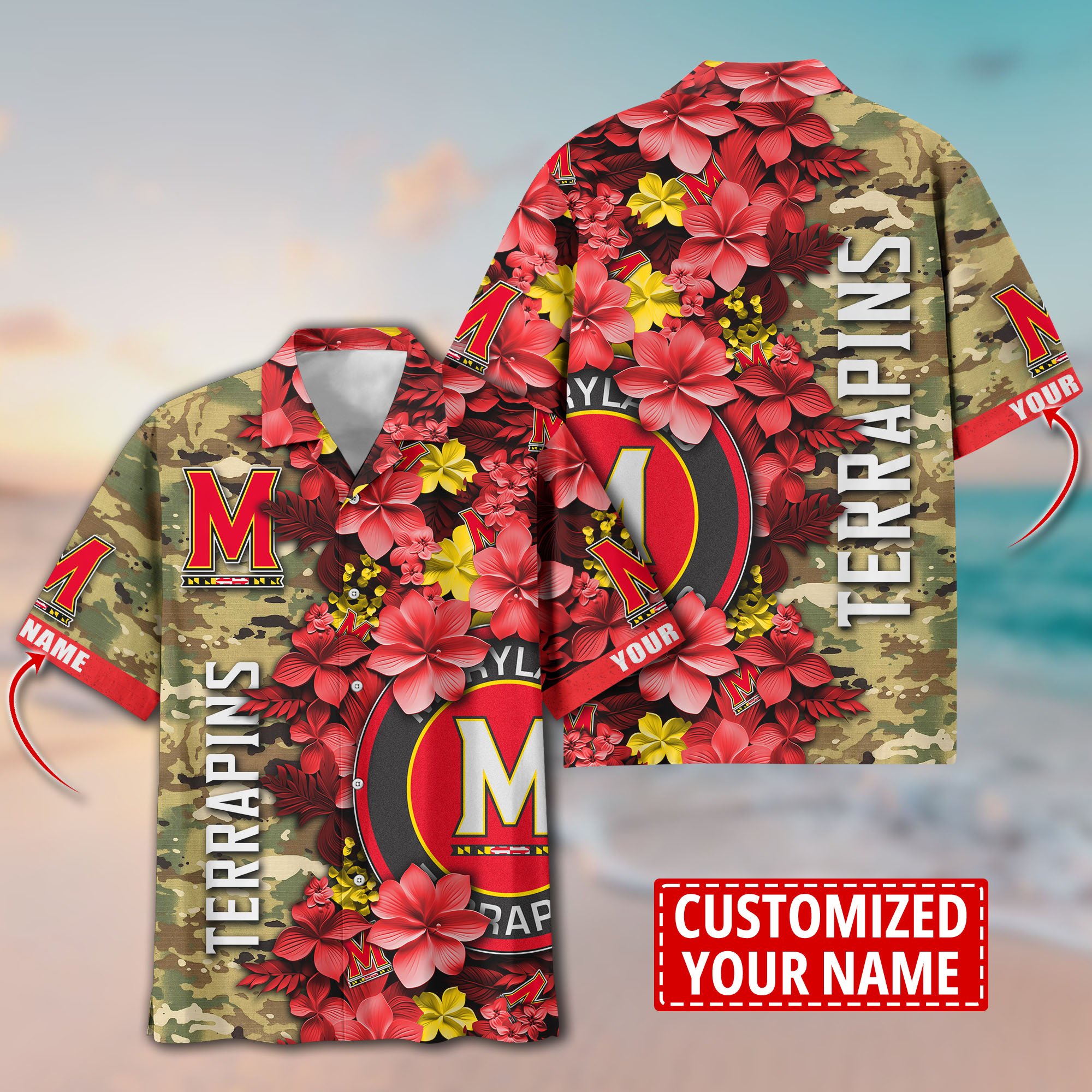 Maryland Terrapins Aloha Shirt Trending Summer. Custom Summer Football Shirts T58530