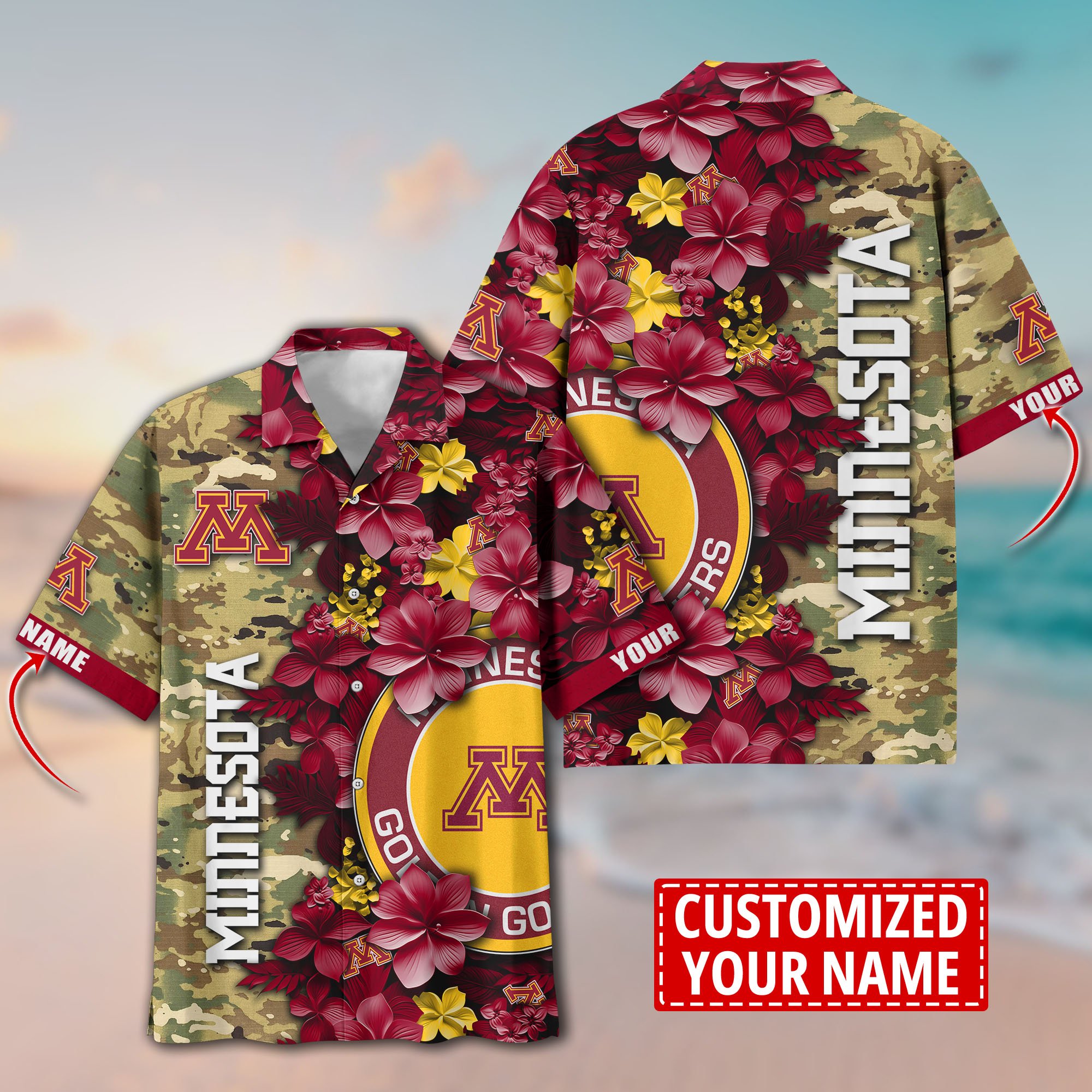 Minnesota Golden Gophers Aloha Shirt Trending Summer. Custom Summer Football Shirts T58530