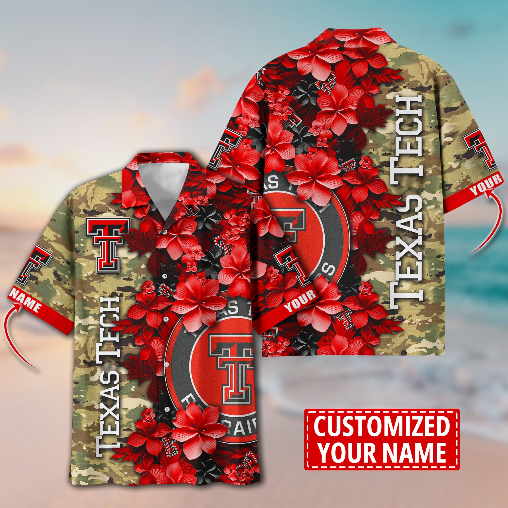 Texas Tech Red Raiders Aloha Shirt Trending Summer. Custom Summer Football Shirts T58530