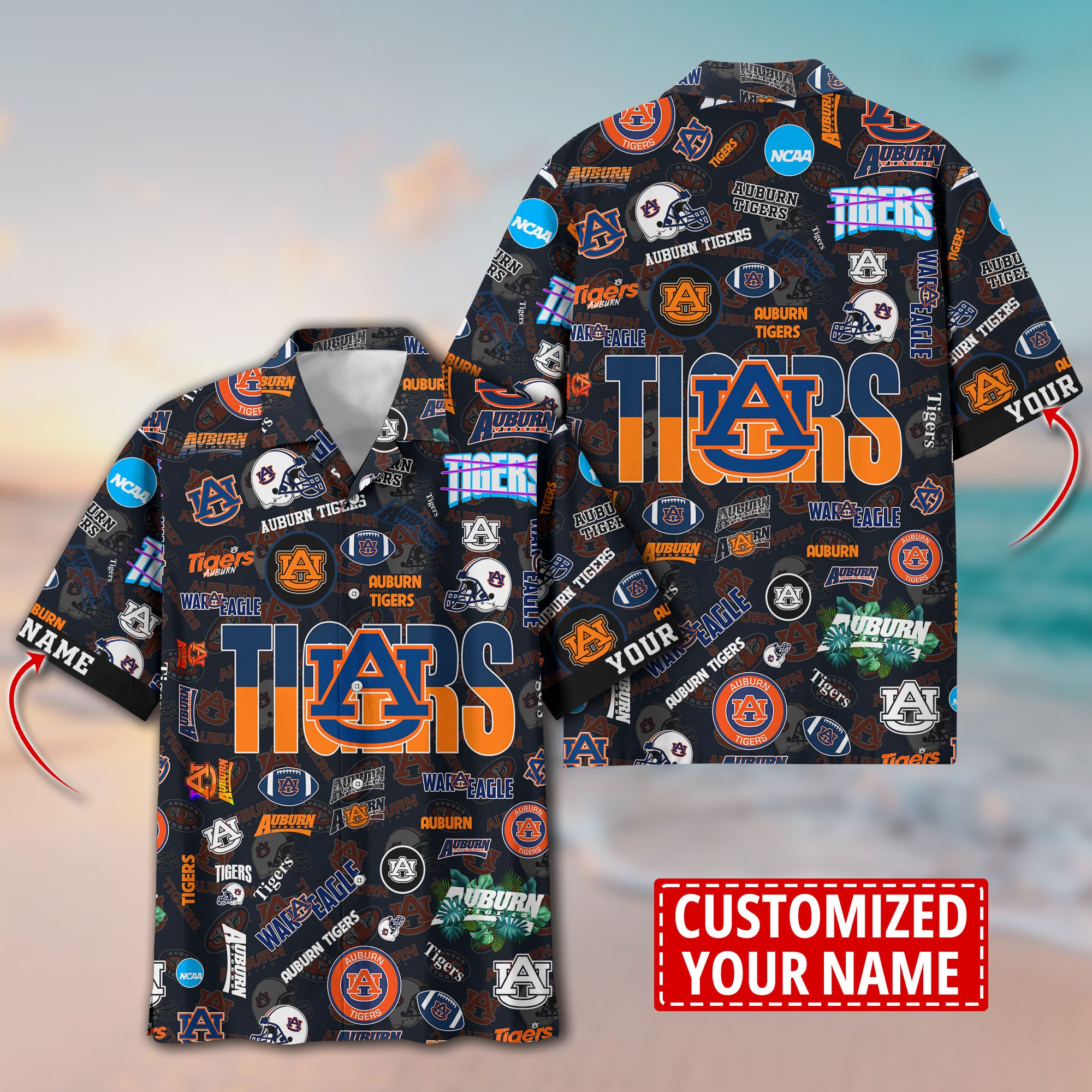 Auburn Tigers Aloha Shirt Trending Summer. Custom Summer Football Shirts H58593