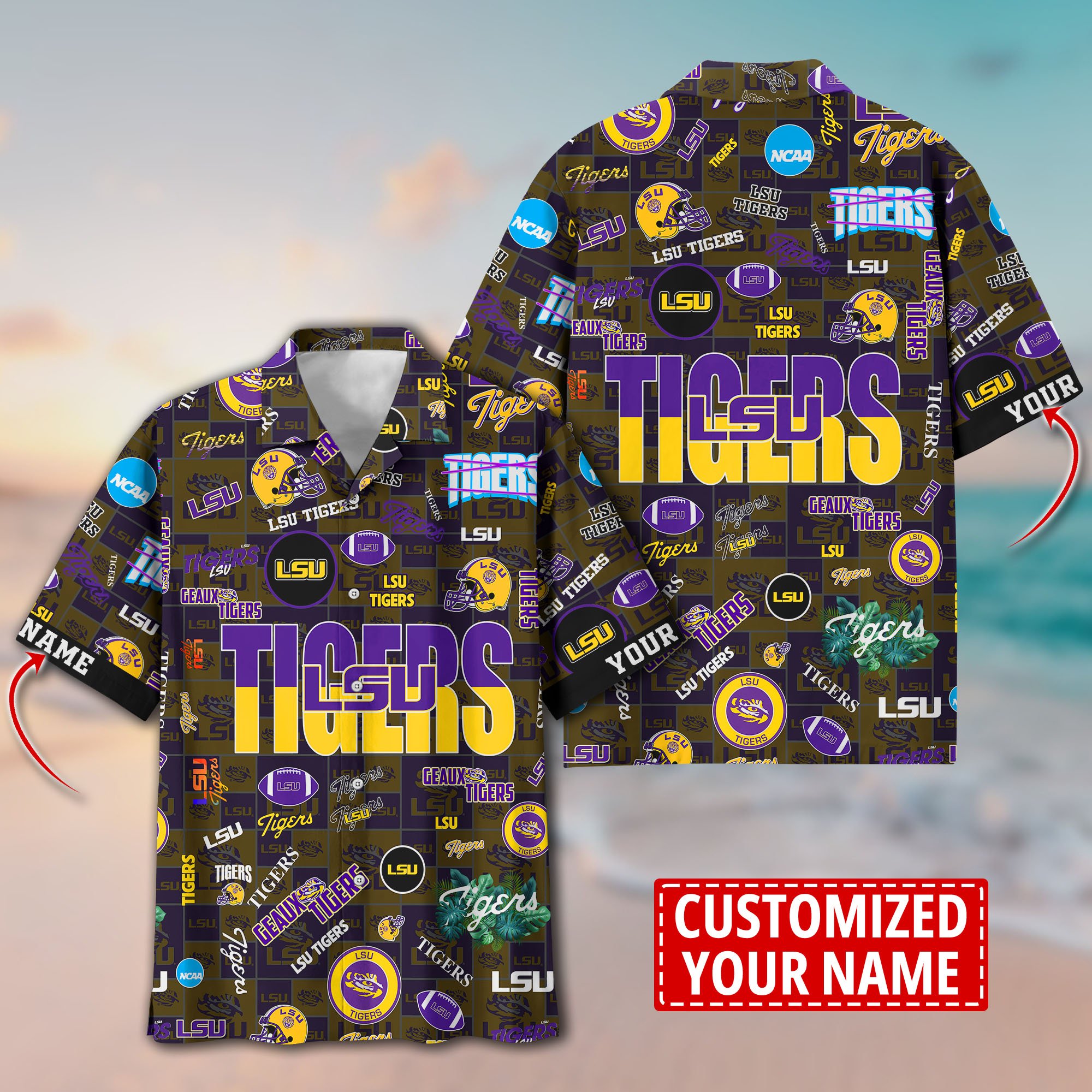 LSU TIGERS Aloha Shirt Trending Summer. Custom Summer Football Shirts H58593