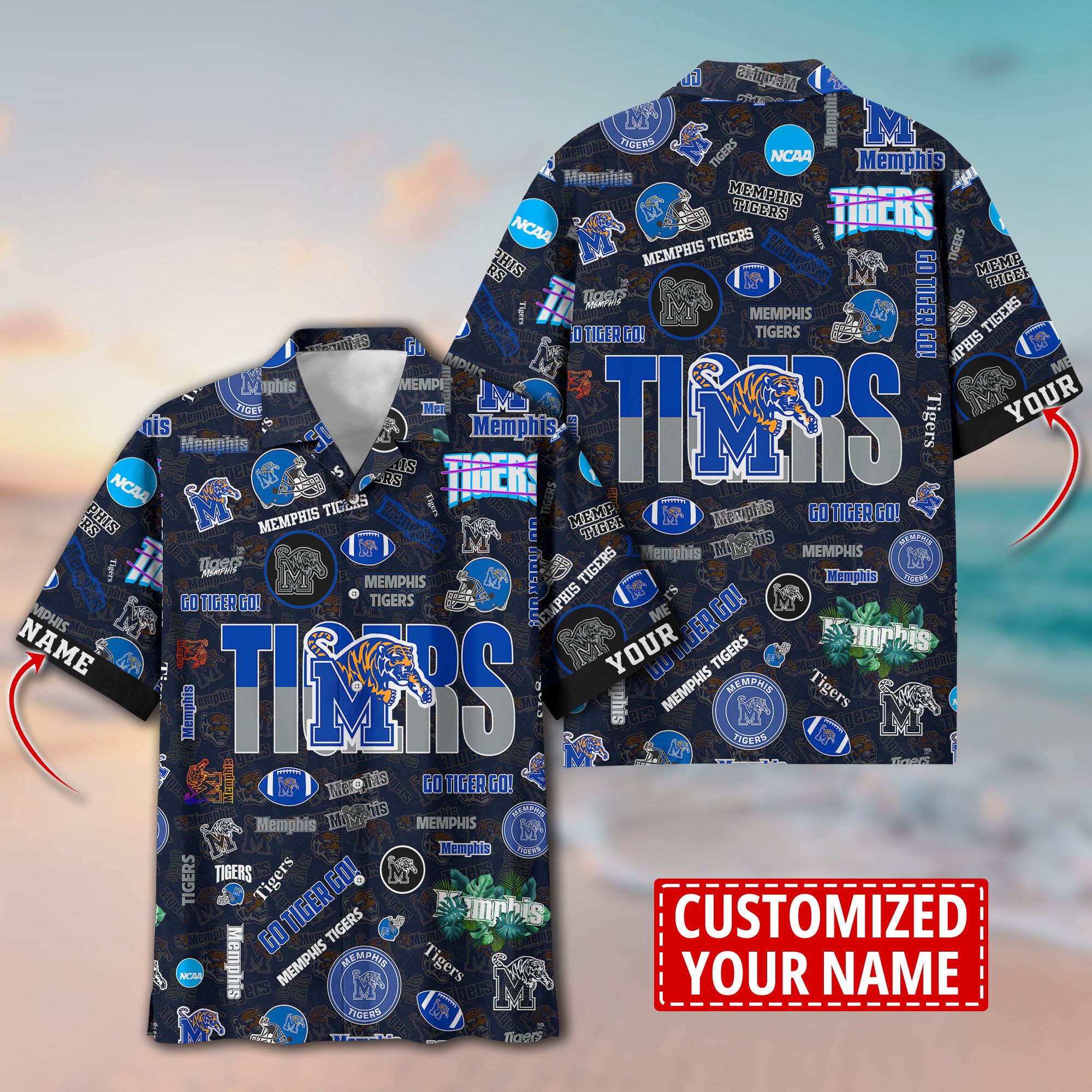 Memphis Tigers Aloha Shirt Trending Summer. Custom Summer Football Shirts H58593