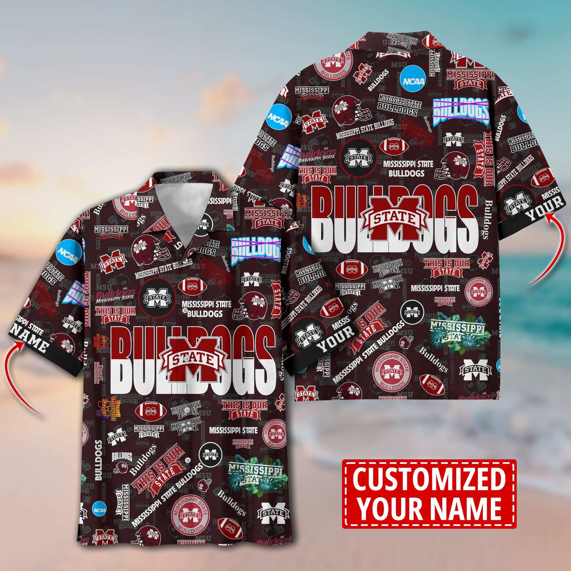 Mississippi State Bulldogs Aloha Shirt Trending Summer. Custom Summer Football Shirts H58593