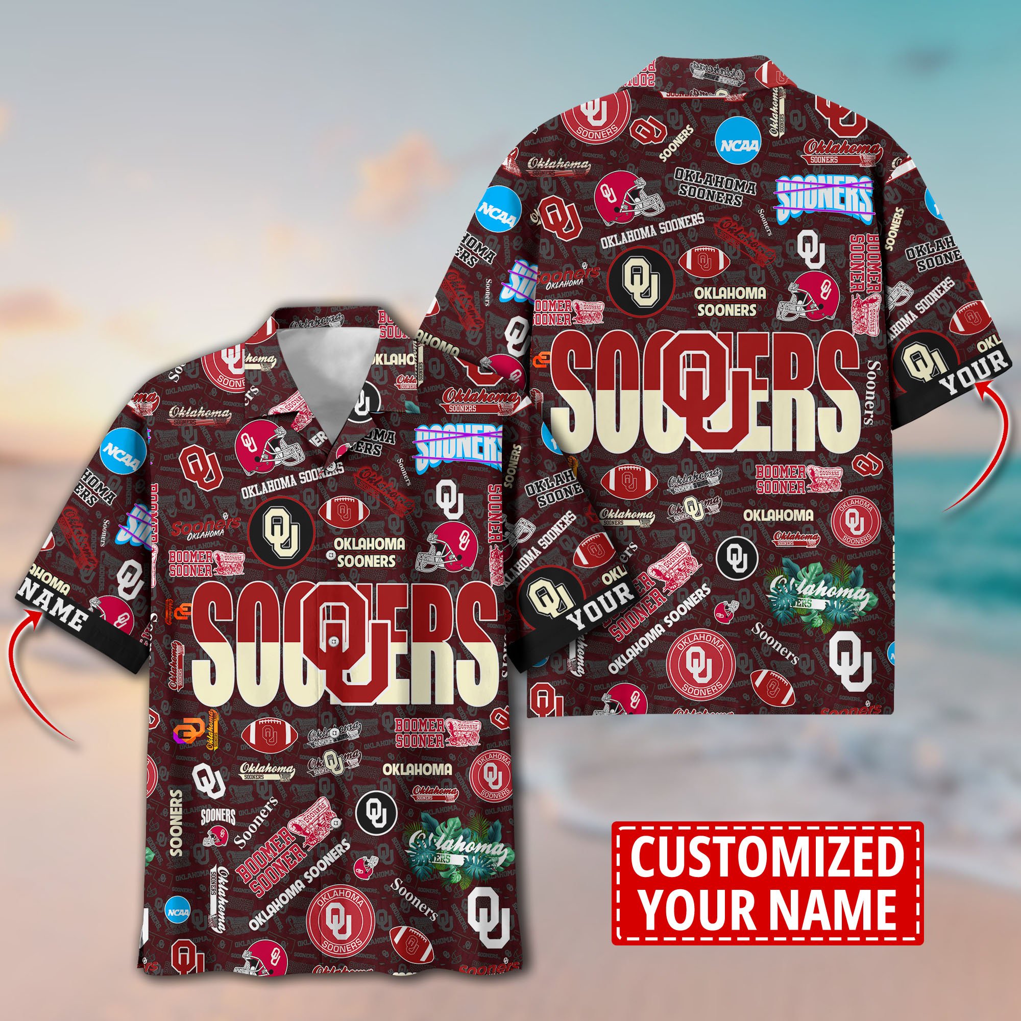 Oklahoma Sooners Aloha Shirt Trending Summer. Custom Summer Football Shirts H58593