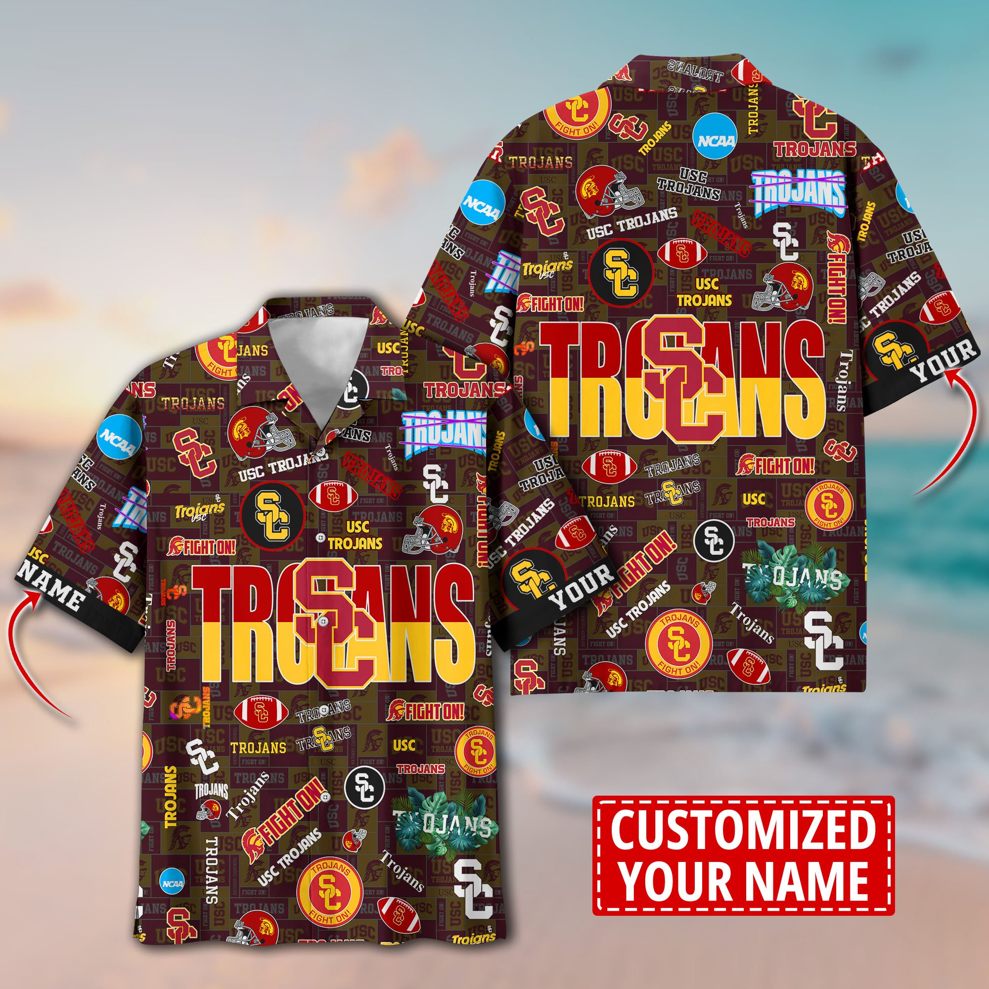 USC Trojans Aloha Shirt Trending Summer. Custom Summer Football Shirts H58593