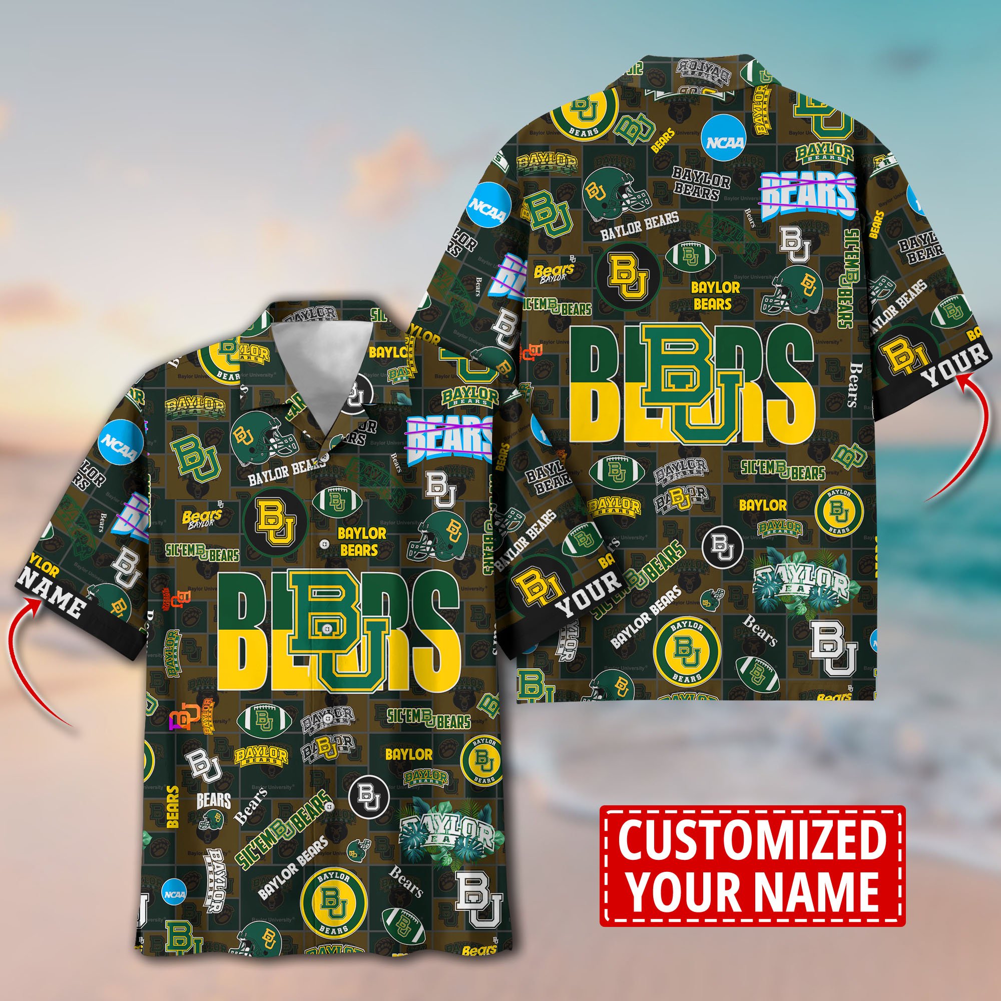 Baylor Bears Aloha Shirt Trending Summer. Custom Summer Football Shirts H58593