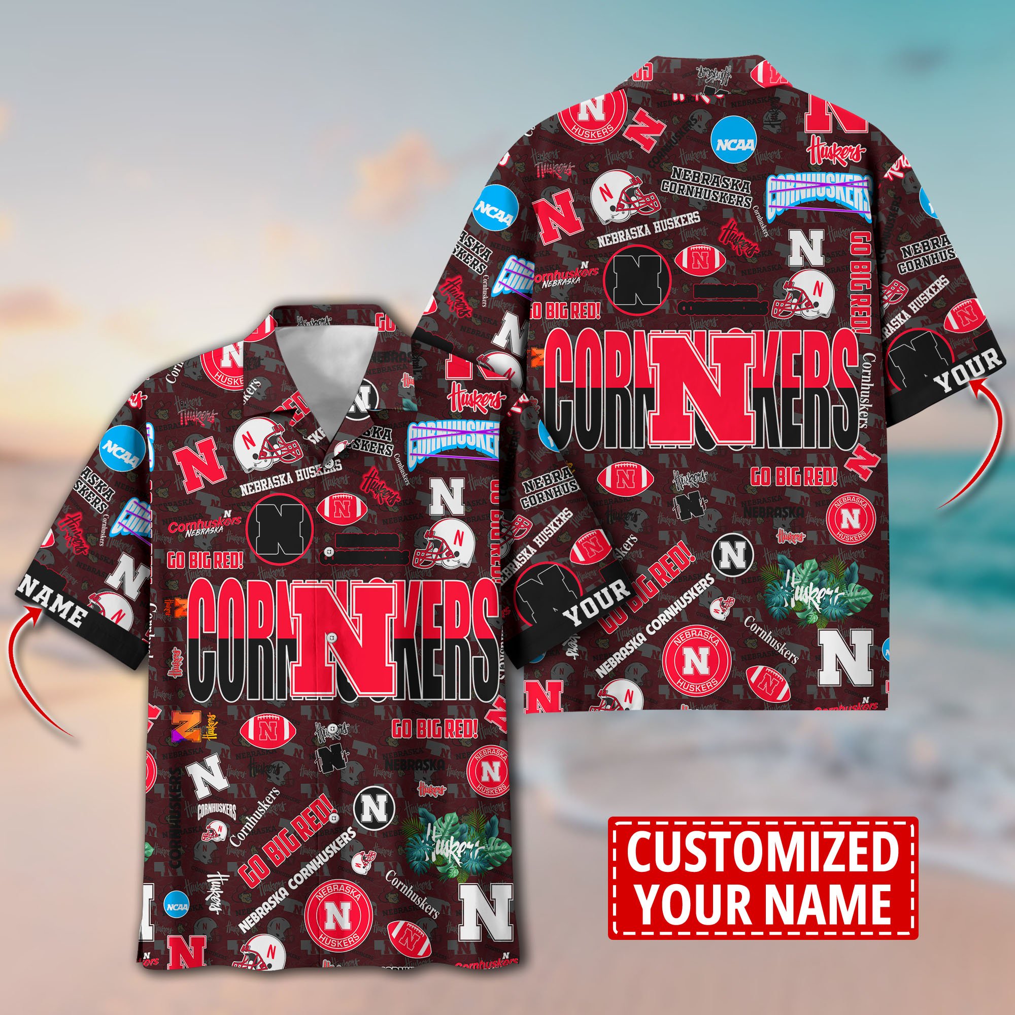 Nebraska Cornhuskers Aloha Shirt Trending Summer. Custom Summer Football Shirts H58593